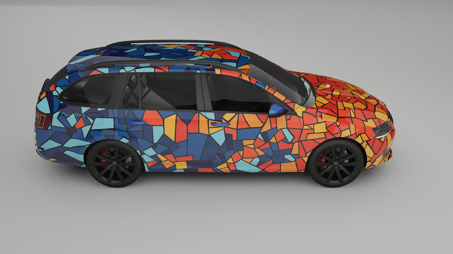 Škoda Octavia combi 5E BARCELONA – Designový Wrap PPF Fólie na auto - tisknutelný polyuretan