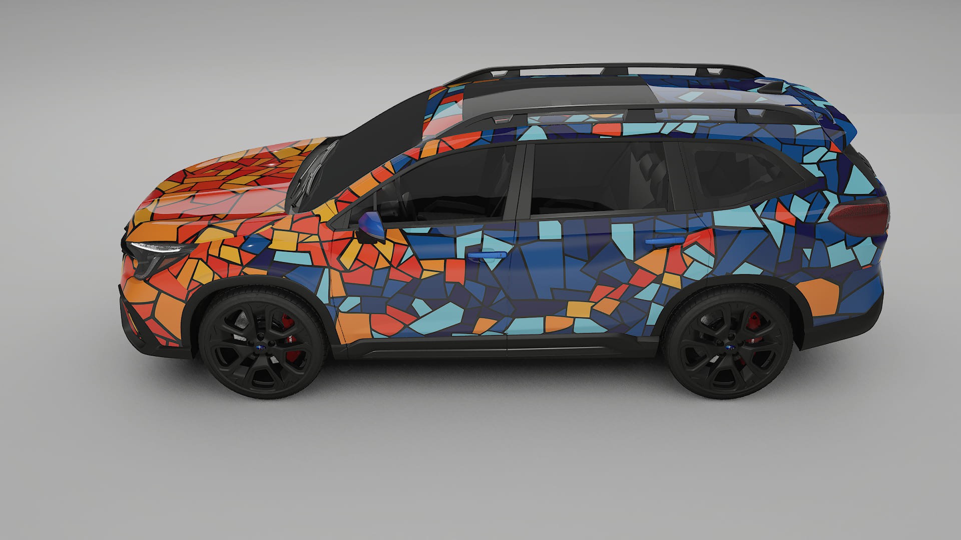 Subaru Ascent BT facelift BARCELONA – Designový Wrap PPF Fólie na auto - tisknutelný polyuretan