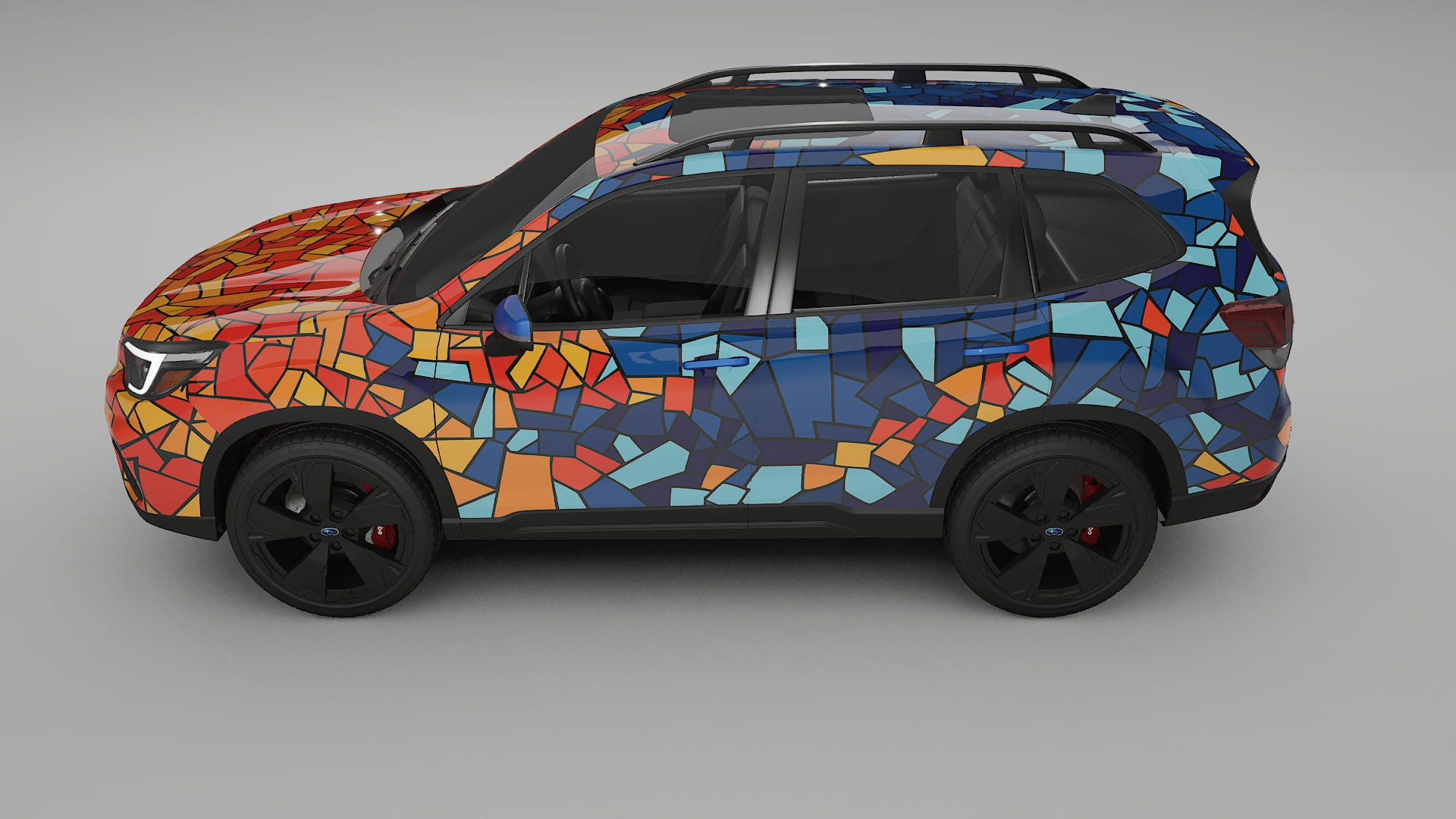 Subaru Forester V SK facelift BARCELONA – Designový Wrap PPF Fólie na auto - tisknutelný polyuretan