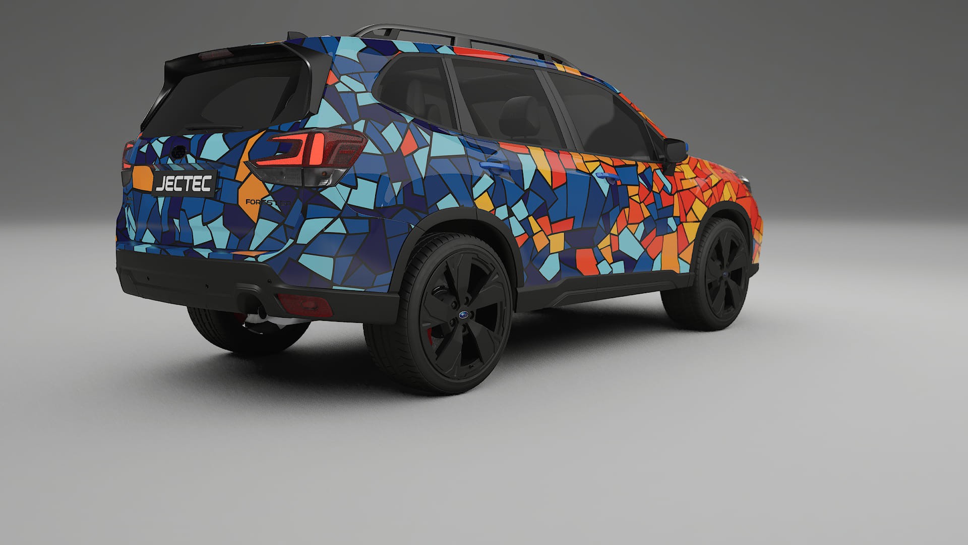 Subaru Forester V SK facelift BARCELONA – Designový Wrap PPF Fólie na auto - tisknutelný polyuretan