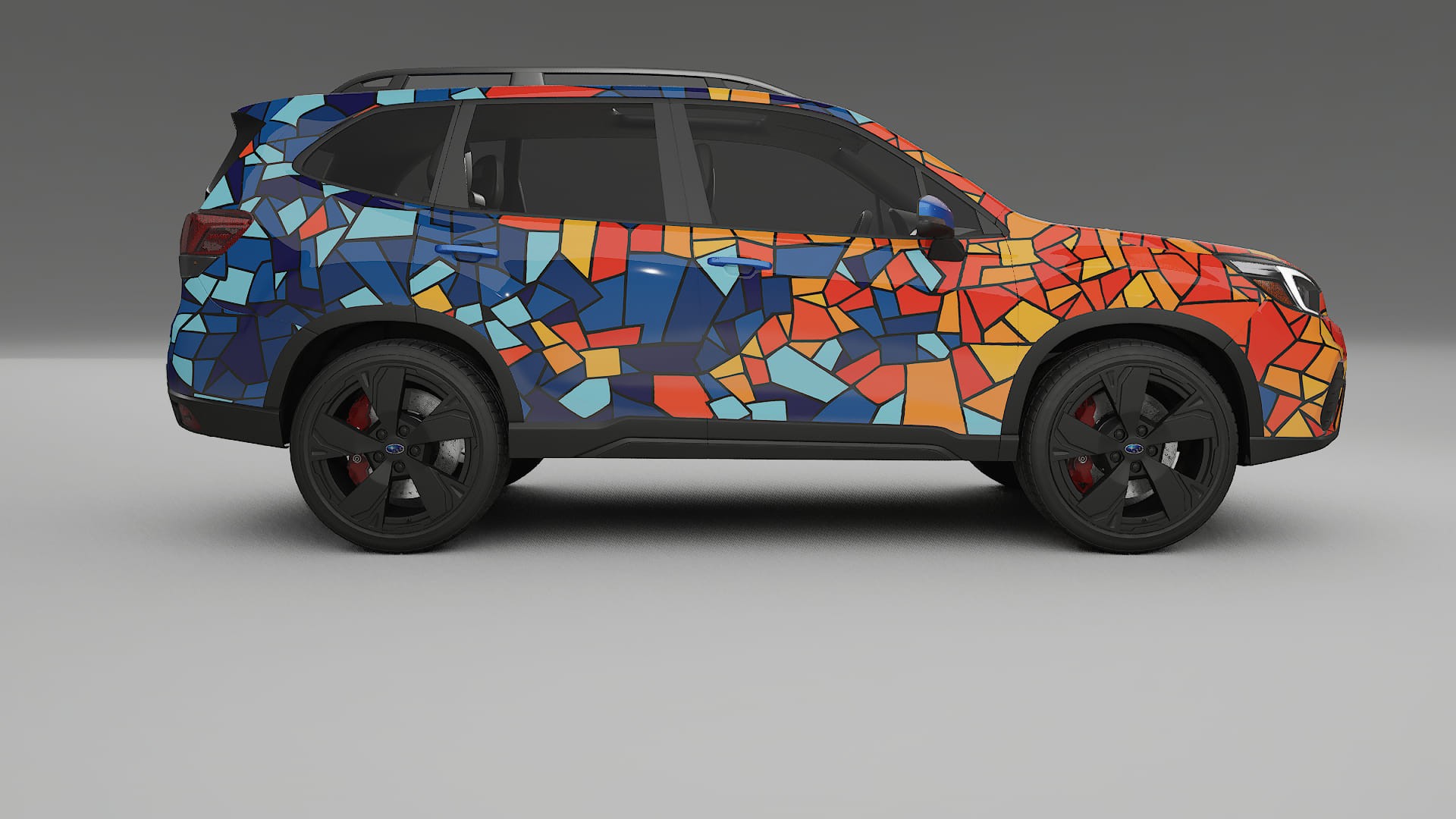 Subaru Forester V SK facelift BARCELONA – Designový Wrap PPF Fólie na auto - tisknutelný polyuretan