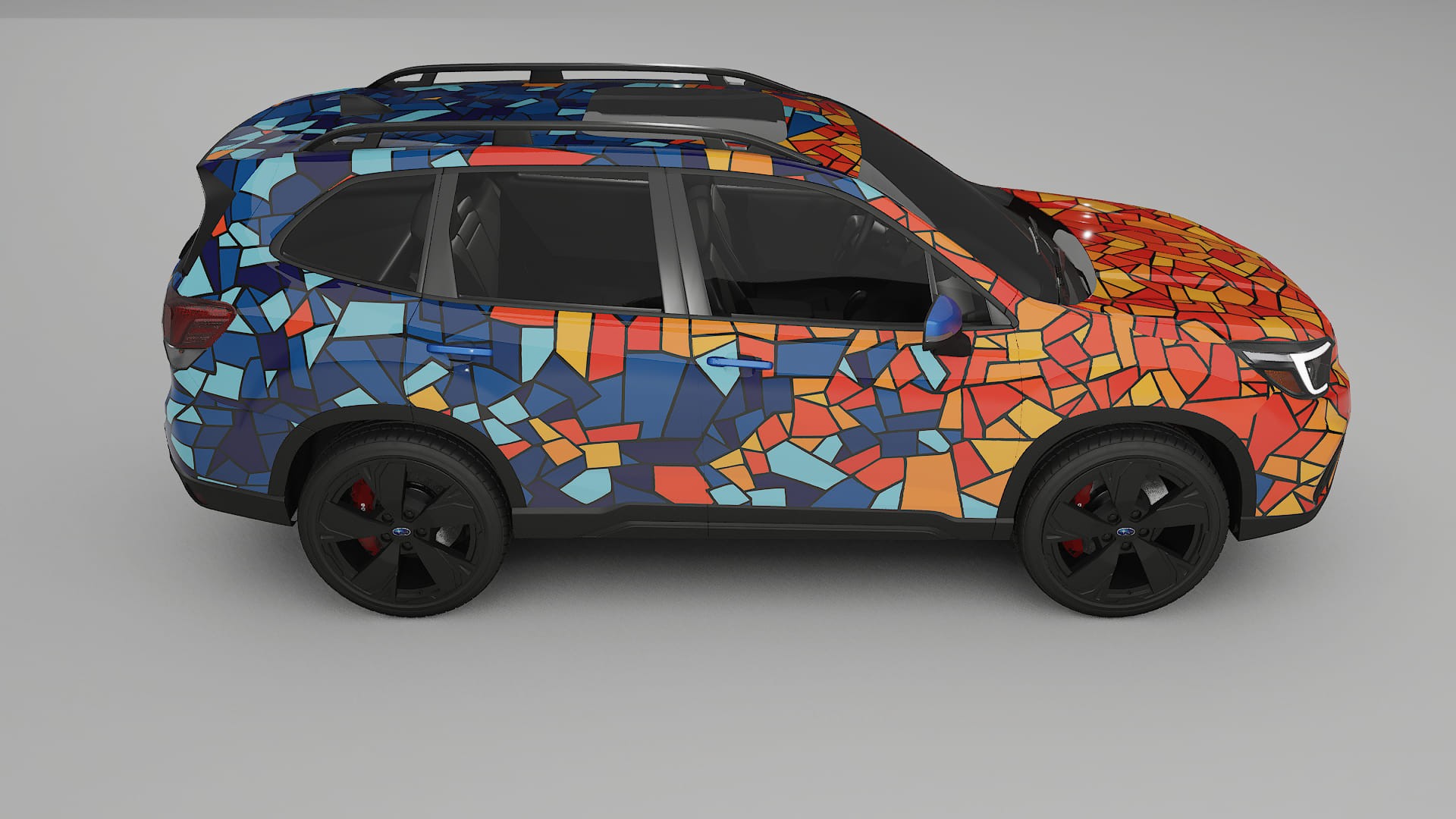Subaru Forester V SK facelift BARCELONA – Designový Wrap PPF Fólie na auto - tisknutelný polyuretan
