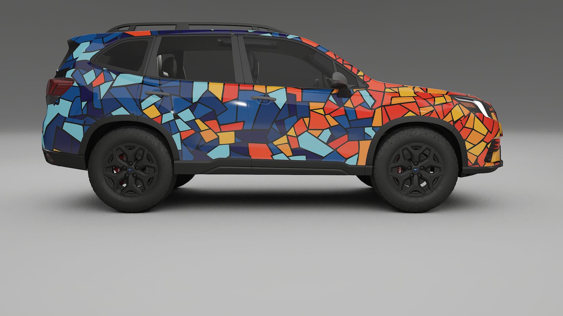 Subaru Forester V SK prefacelift BARCELONA – Designový Wrap PPF Fólie na auto - tisknutelný polyuretan