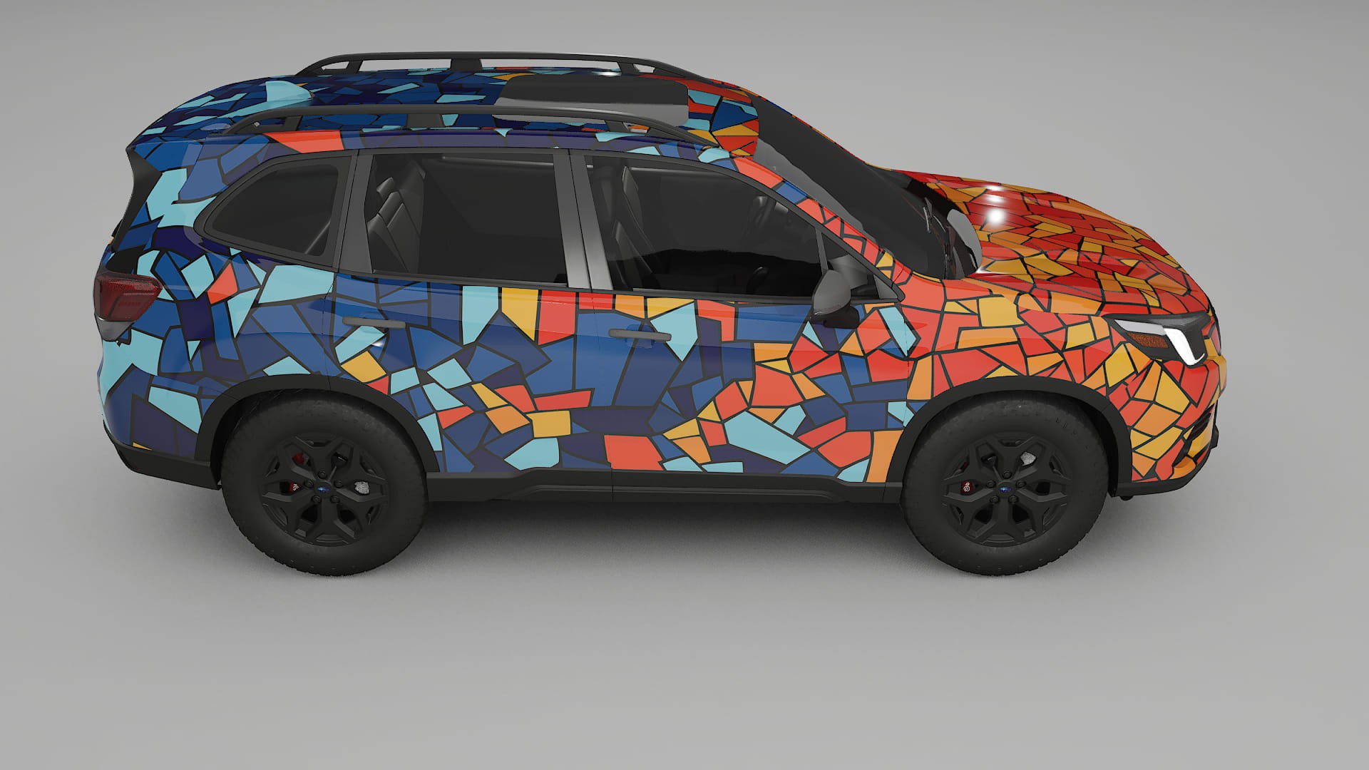 Subaru Forester V SK prefacelift BARCELONA – Designový Wrap PPF Fólie na auto - tisknutelný polyuretan
