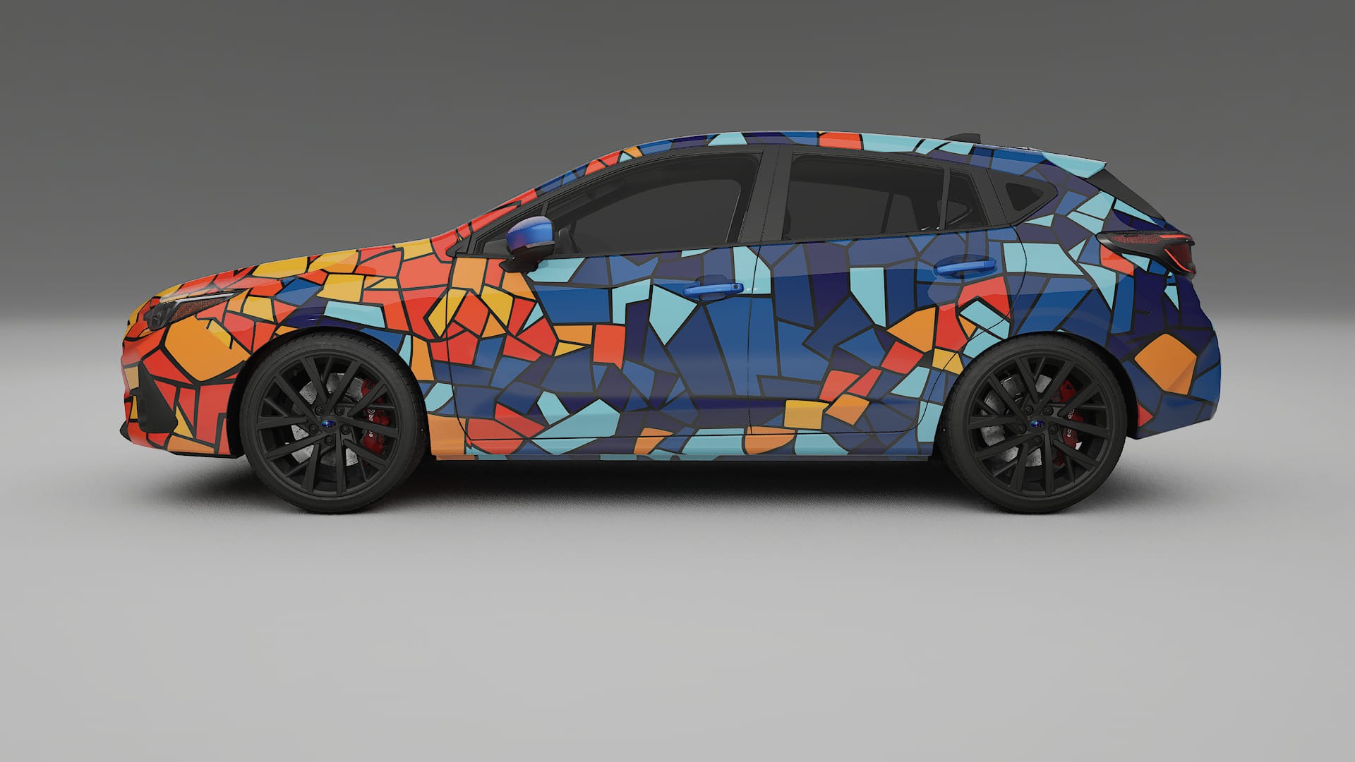Subaru Impreza GU BARCELONA – Designový Wrap PPF Fólie na auto - tisknutelný polyuretan