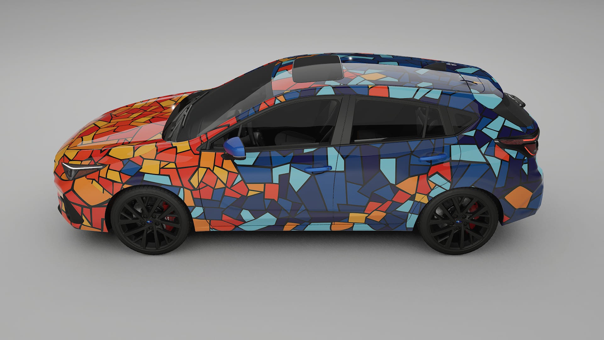 Subaru Impreza GU BARCELONA – Designový Wrap PPF Fólie na auto - tisknutelný polyuretan