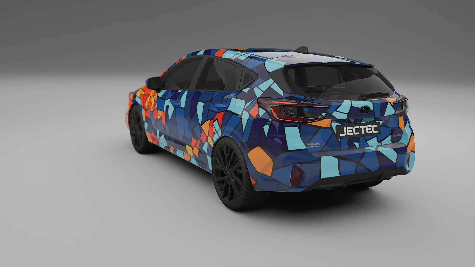 Subaru Impreza GU BARCELONA – Designový Wrap PPF Fólie na auto - tisknutelný polyuretan