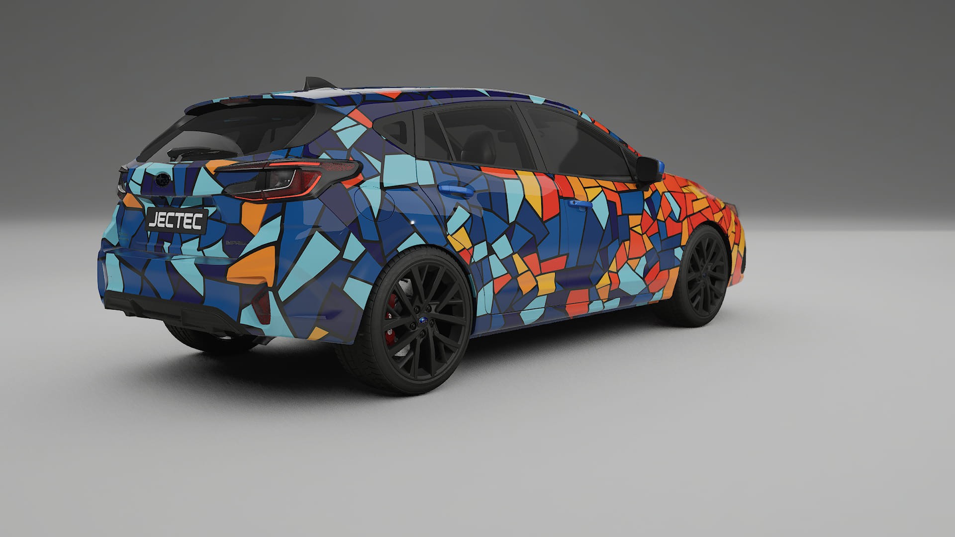 Subaru Impreza GU BARCELONA – Designový Wrap PPF Fólie na auto - tisknutelný polyuretan