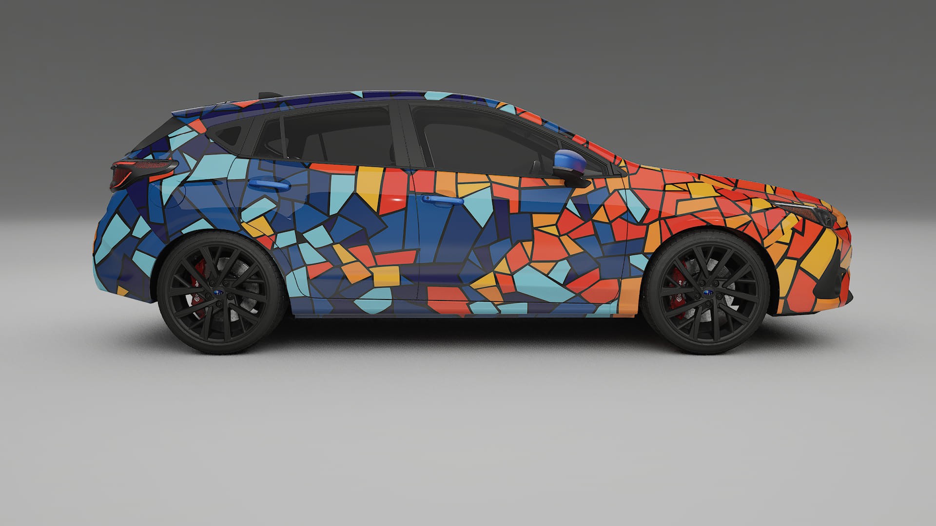 Subaru Impreza GU BARCELONA – Designový Wrap PPF Fólie na auto - tisknutelný polyuretan