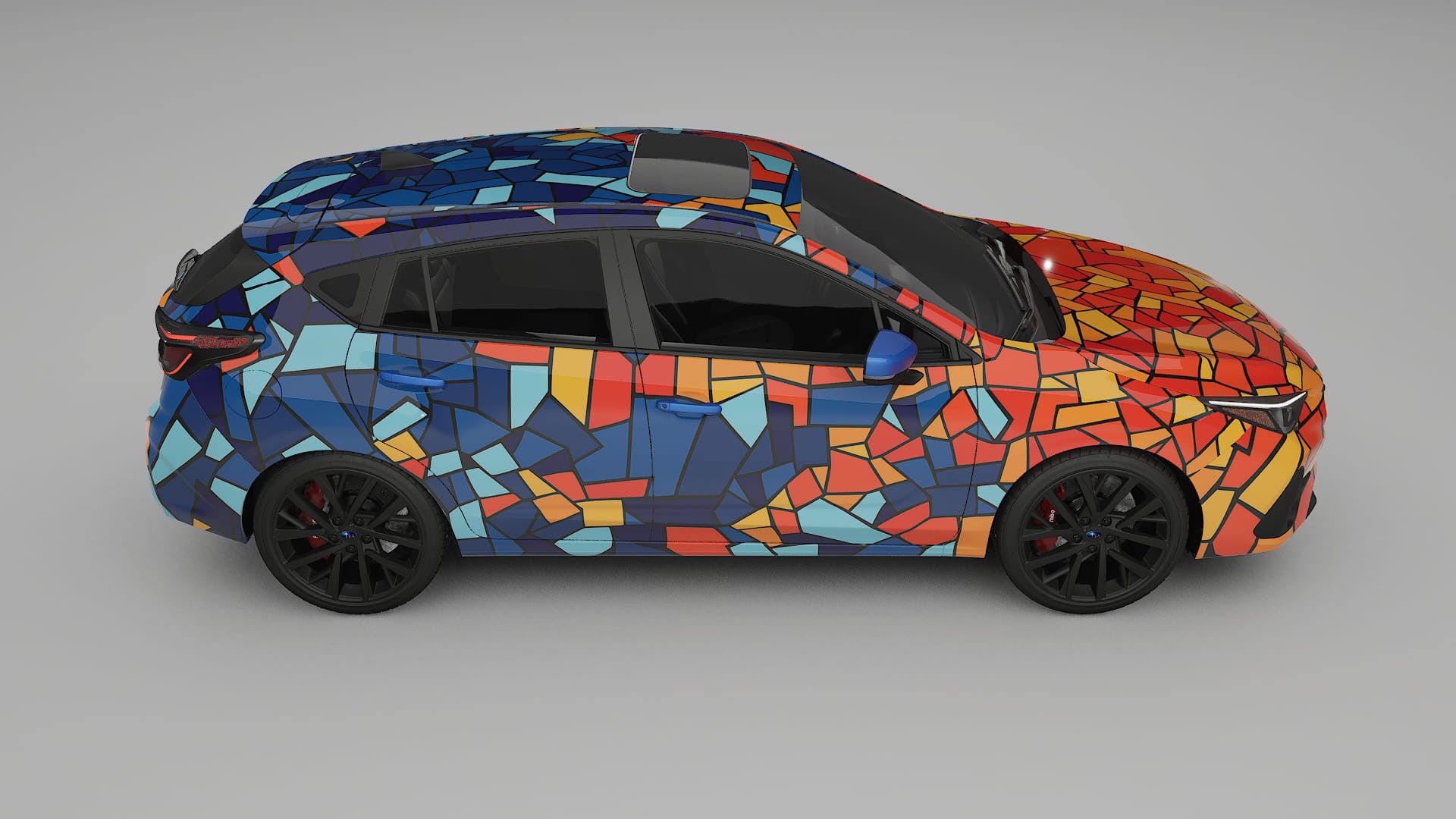 Subaru Impreza GU BARCELONA – Designový Wrap PPF Fólie na auto - tisknutelný polyuretan