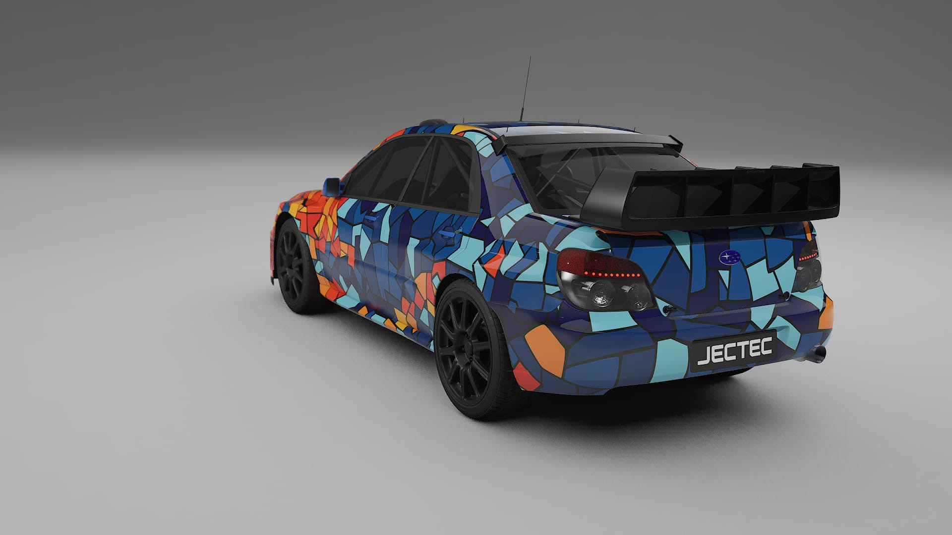 Subaru Impreza WRC GD BARCELONA – Designový Wrap PPF Fólie na auto - tisknutelný polyuretan