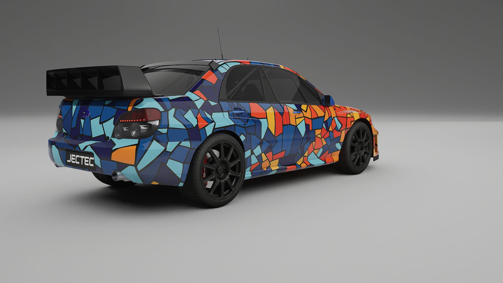 Subaru Impreza WRC GD BARCELONA – Designový Wrap PPF Fólie na auto - tisknutelný polyuretan