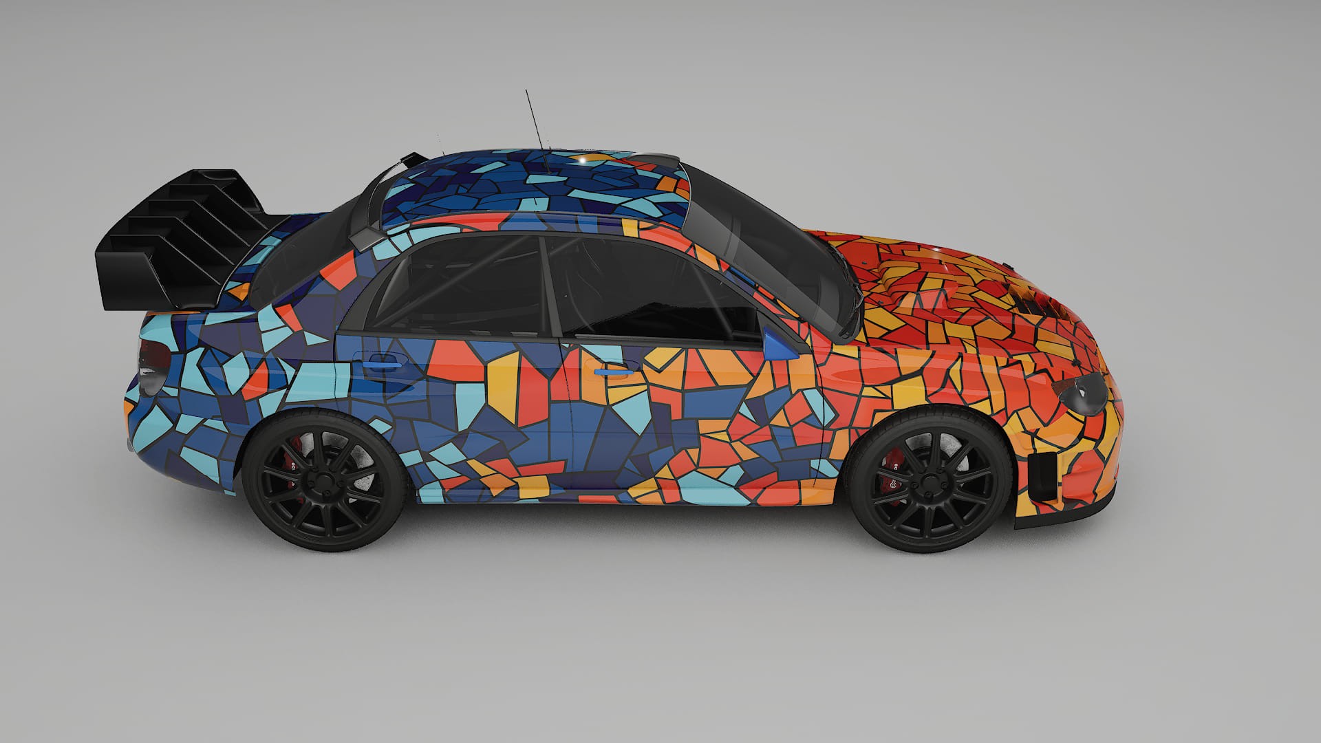Subaru Impreza WRC GD BARCELONA – Designový Wrap PPF Fólie na auto - tisknutelný polyuretan