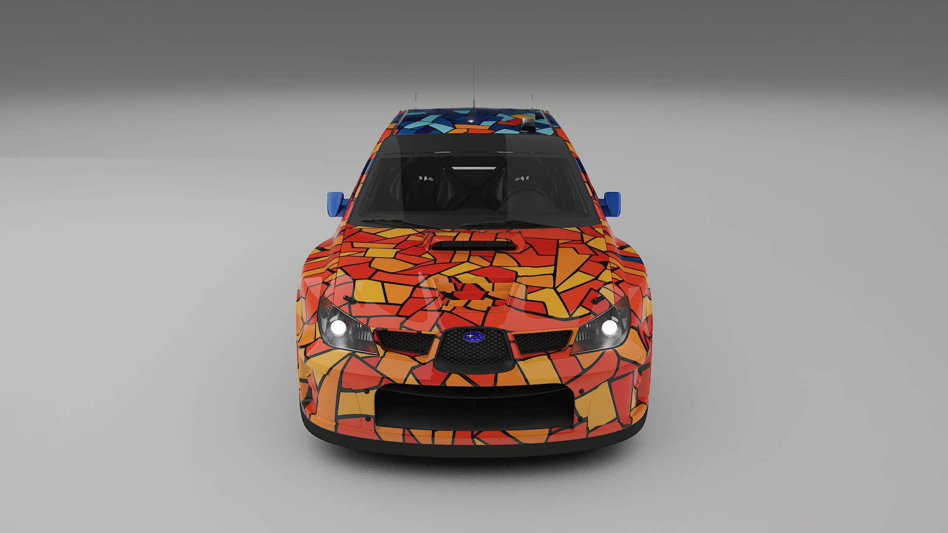 Subaru Impreza WRC GD BARCELONA – Designový Wrap PPF Fólie na auto - tisknutelný polyuretan