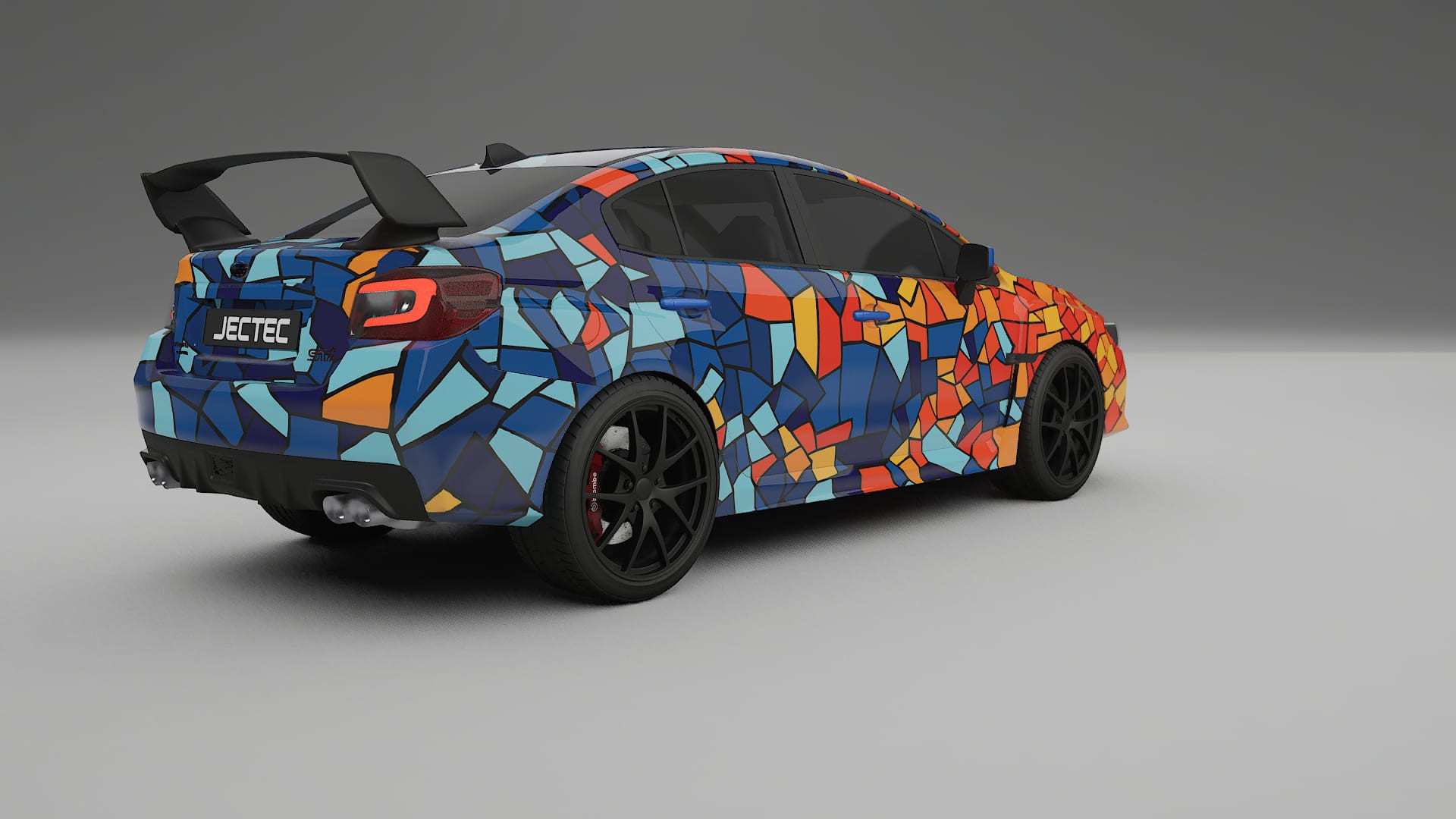 Subaru Impreza WRX Sti VA prefacelift BARCELONA – Designový Wrap PPF Fólie na auto - tisknutelný polyuretan