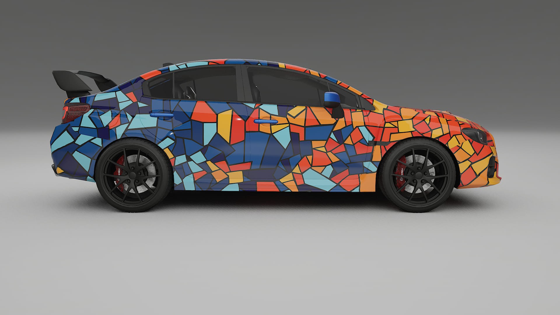 Subaru Impreza WRX Sti VA prefacelift BARCELONA – Designový Wrap PPF Fólie na auto - tisknutelný polyuretan
