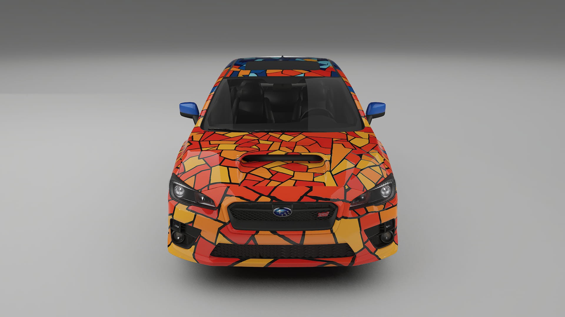 Subaru Impreza WRX Sti VA prefacelift BARCELONA – Designový Wrap PPF Fólie na auto - tisknutelný polyuretan