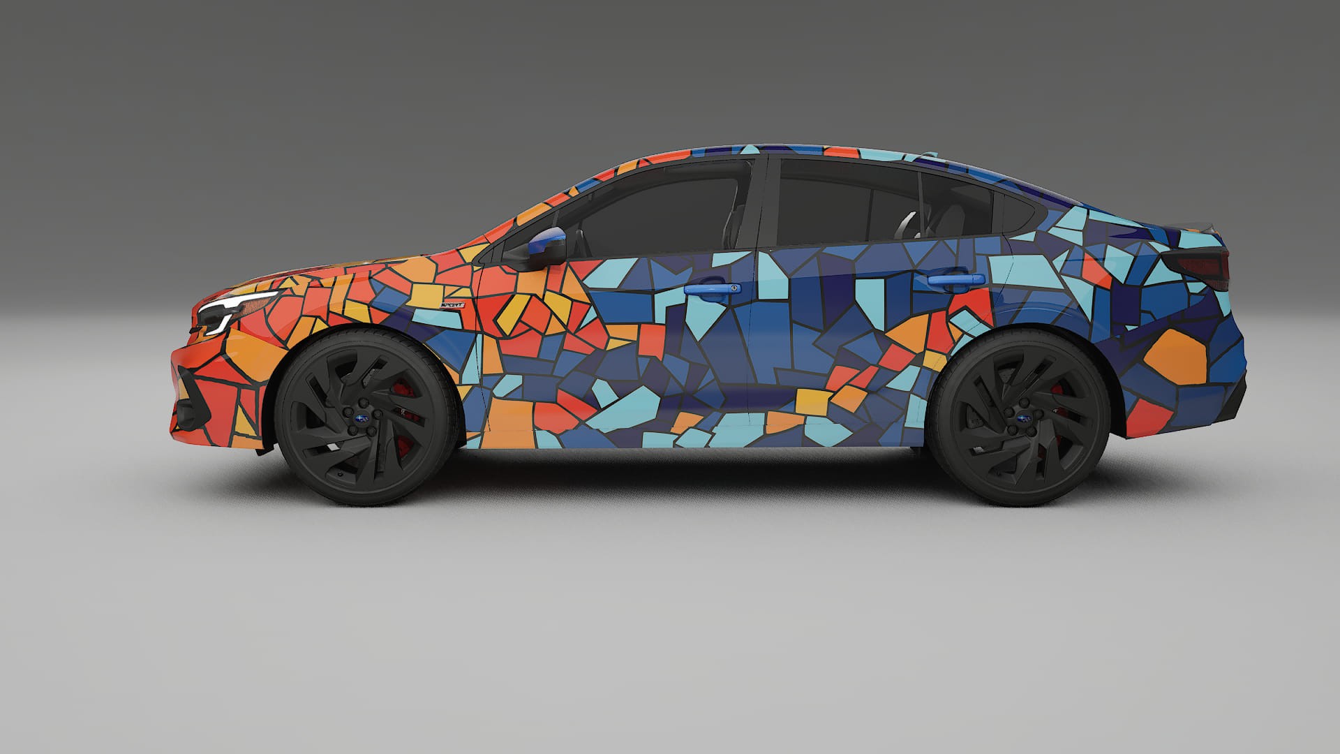 Subaru Legacy BW BARCELONA – Designový Wrap PPF Fólie na auto - tisknutelný polyuretan