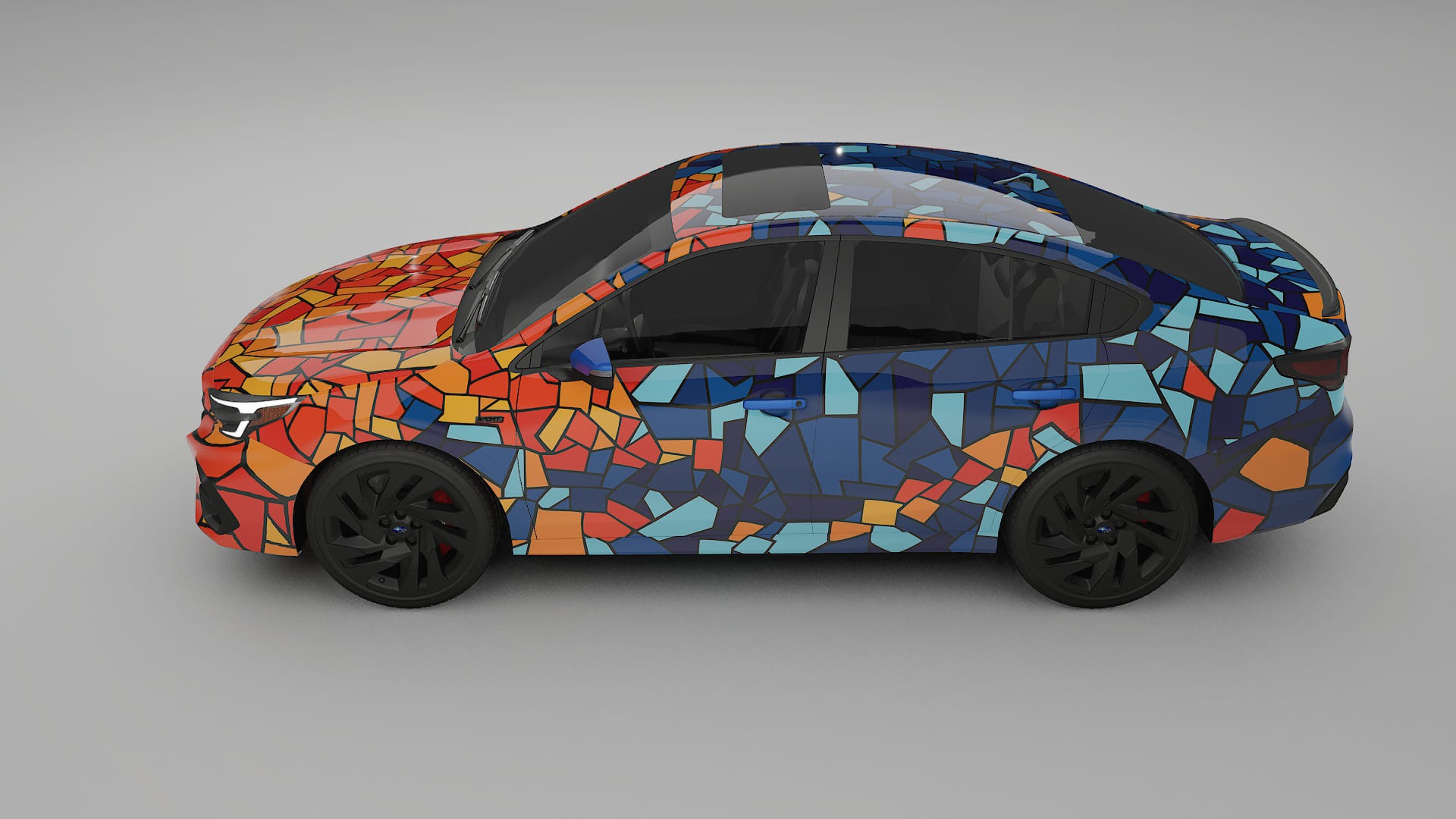 Subaru Legacy BW BARCELONA – Designový Wrap PPF Fólie na auto - tisknutelný polyuretan