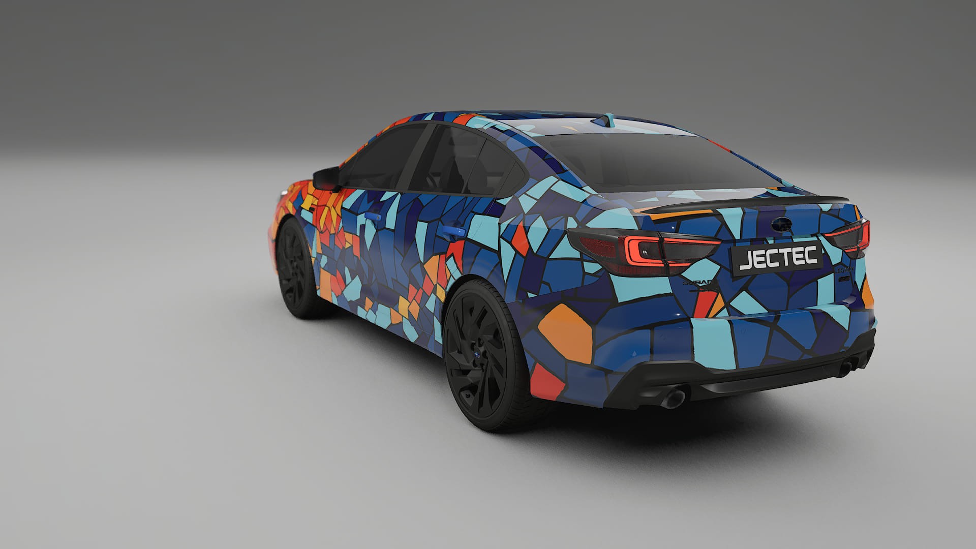 Subaru Legacy BW BARCELONA – Designový Wrap PPF Fólie na auto - tisknutelný polyuretan