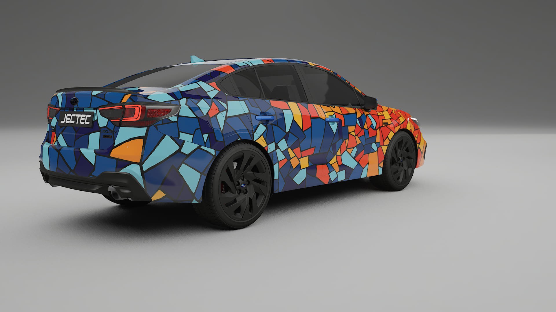 Subaru Legacy BW BARCELONA – Designový Wrap PPF Fólie na auto - tisknutelný polyuretan