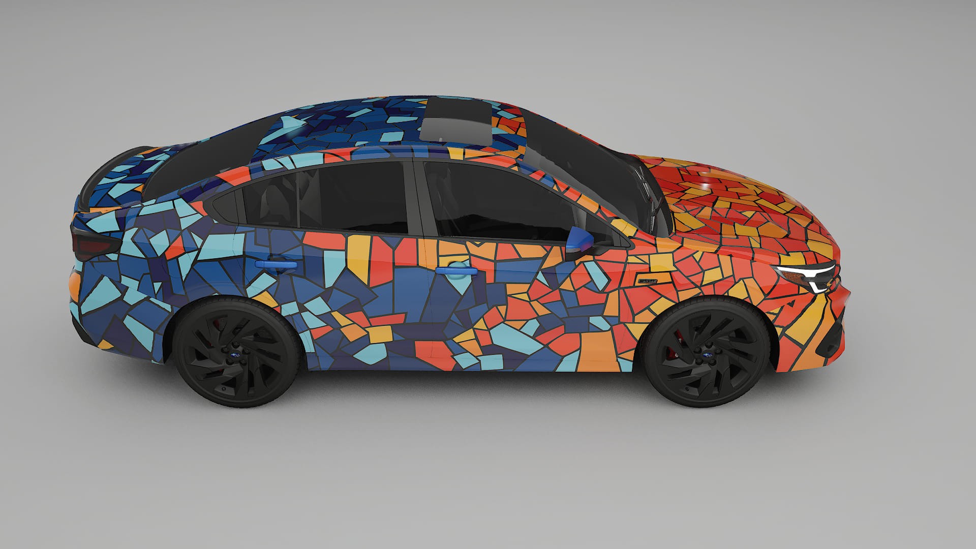 Subaru Legacy BW BARCELONA – Designový Wrap PPF Fólie na auto - tisknutelný polyuretan