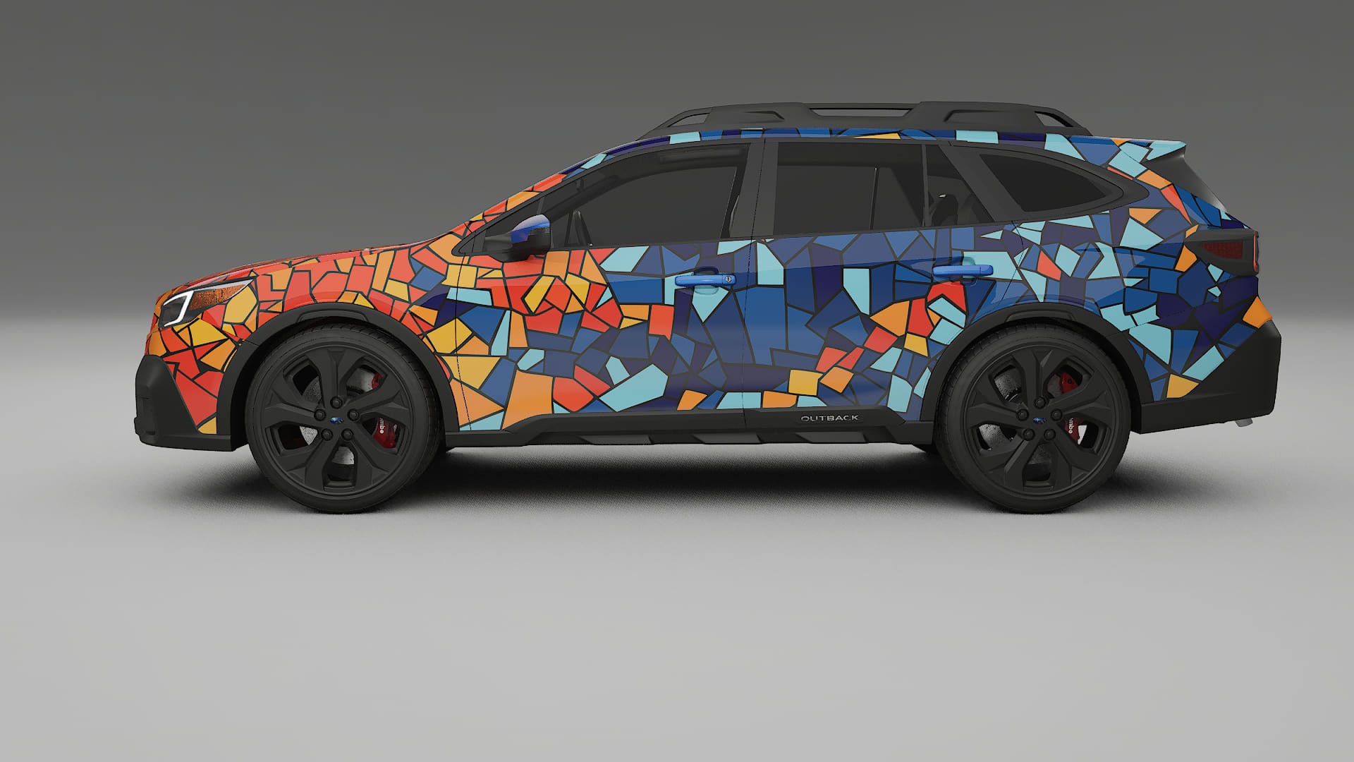 Subaru Outback VI BS facelift BARCELONA – Designový Wrap PPF Fólie na auto - tisknutelný polyuretan