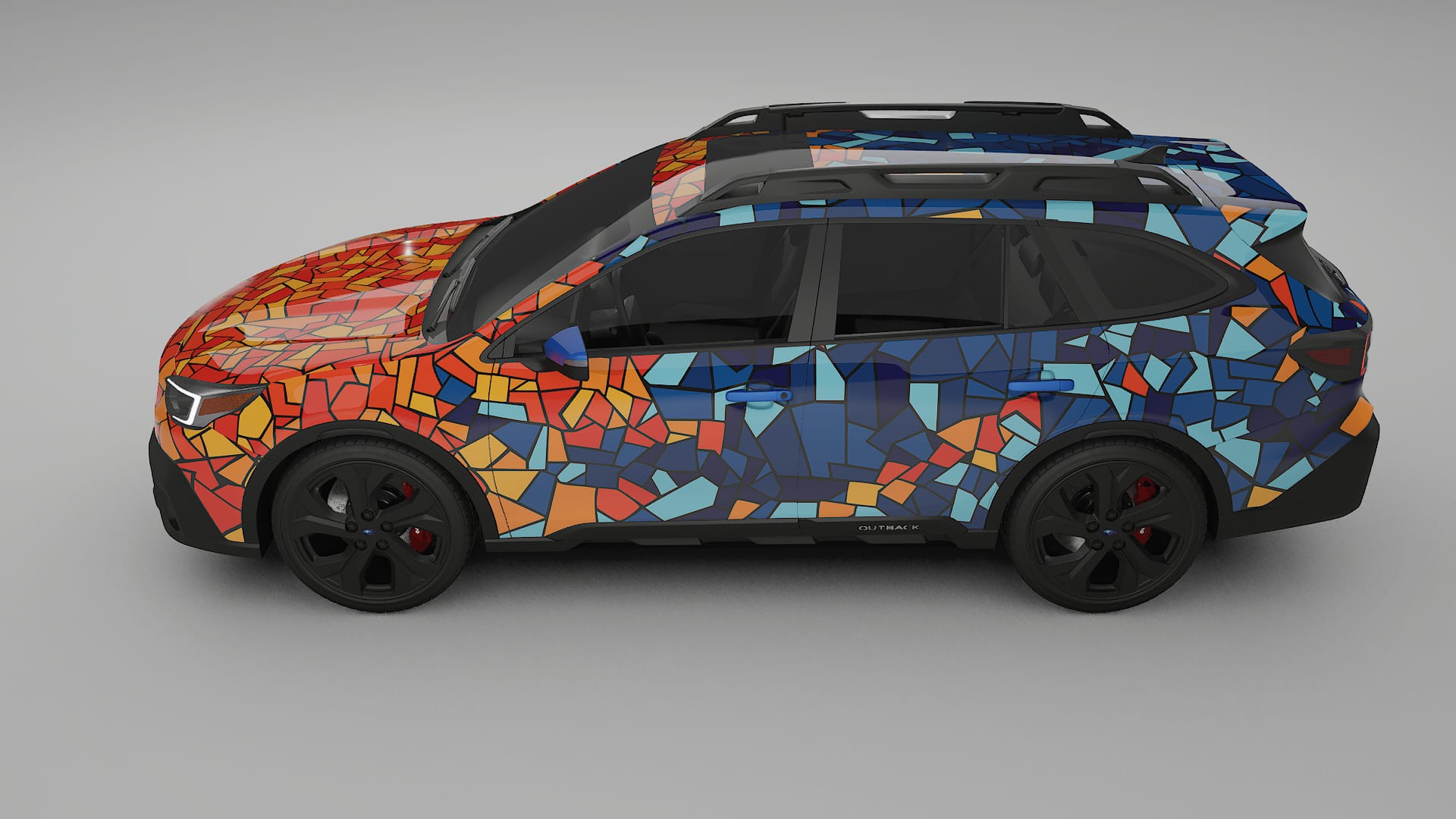 Subaru Outback VI BS facelift BARCELONA – Designový Wrap PPF Fólie na auto - tisknutelný polyuretan