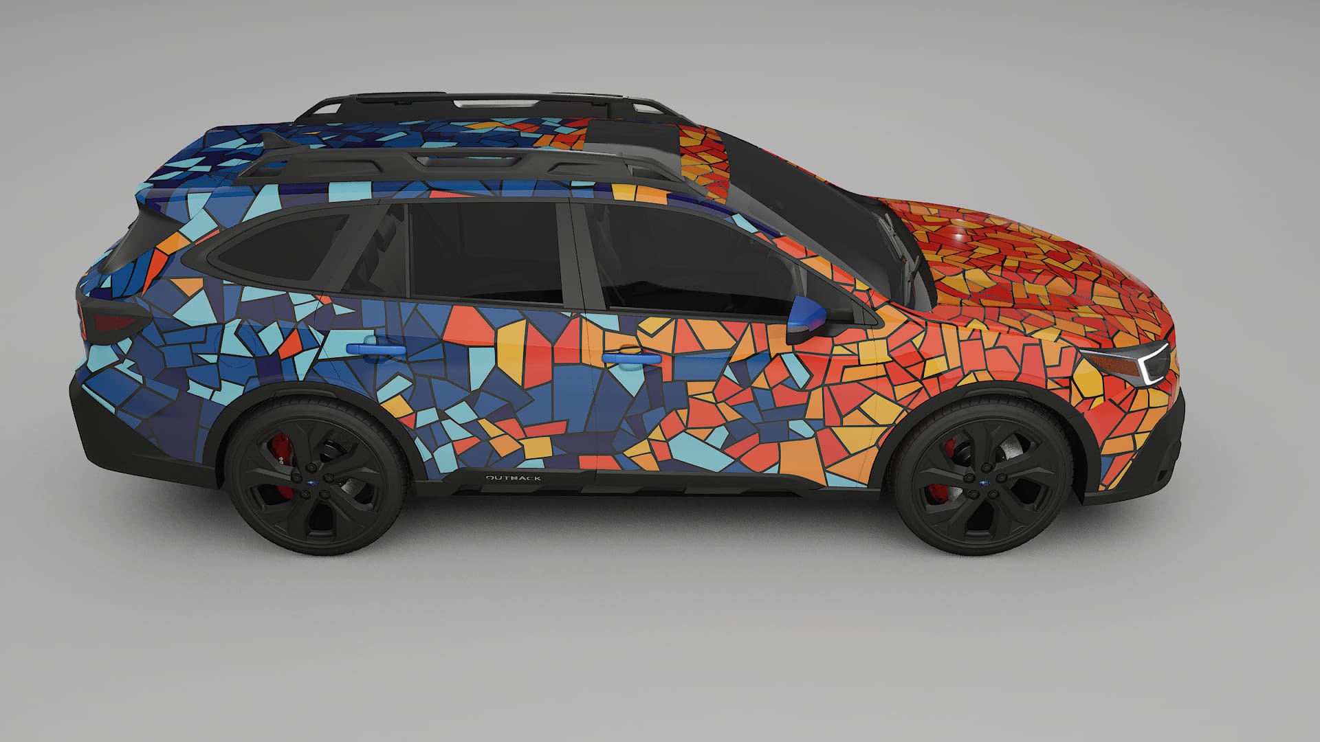 Subaru Outback VI BS facelift BARCELONA – Designový Wrap PPF Fólie na auto - tisknutelný polyuretan