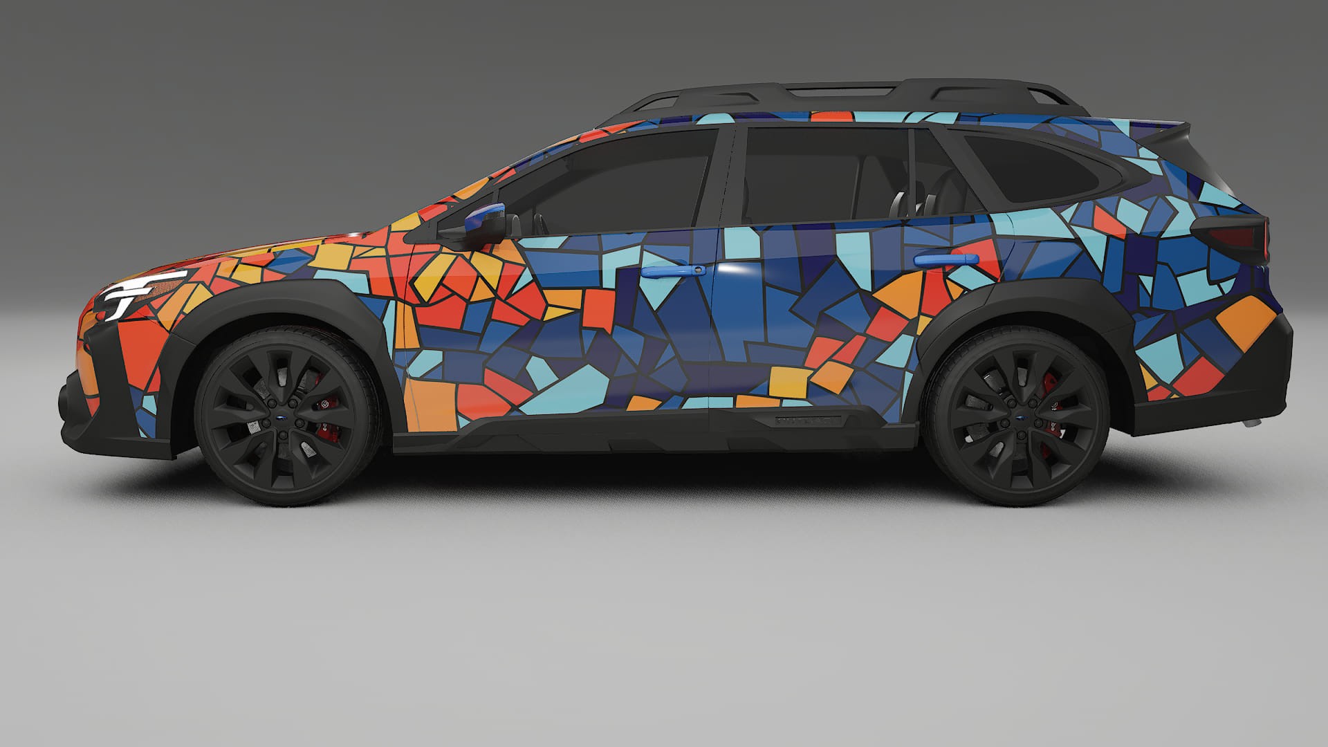 Subaru Outback VI BS prefacelift BARCELONA – Designový Wrap PPF Fólie na auto - tisknutelný polyuretan