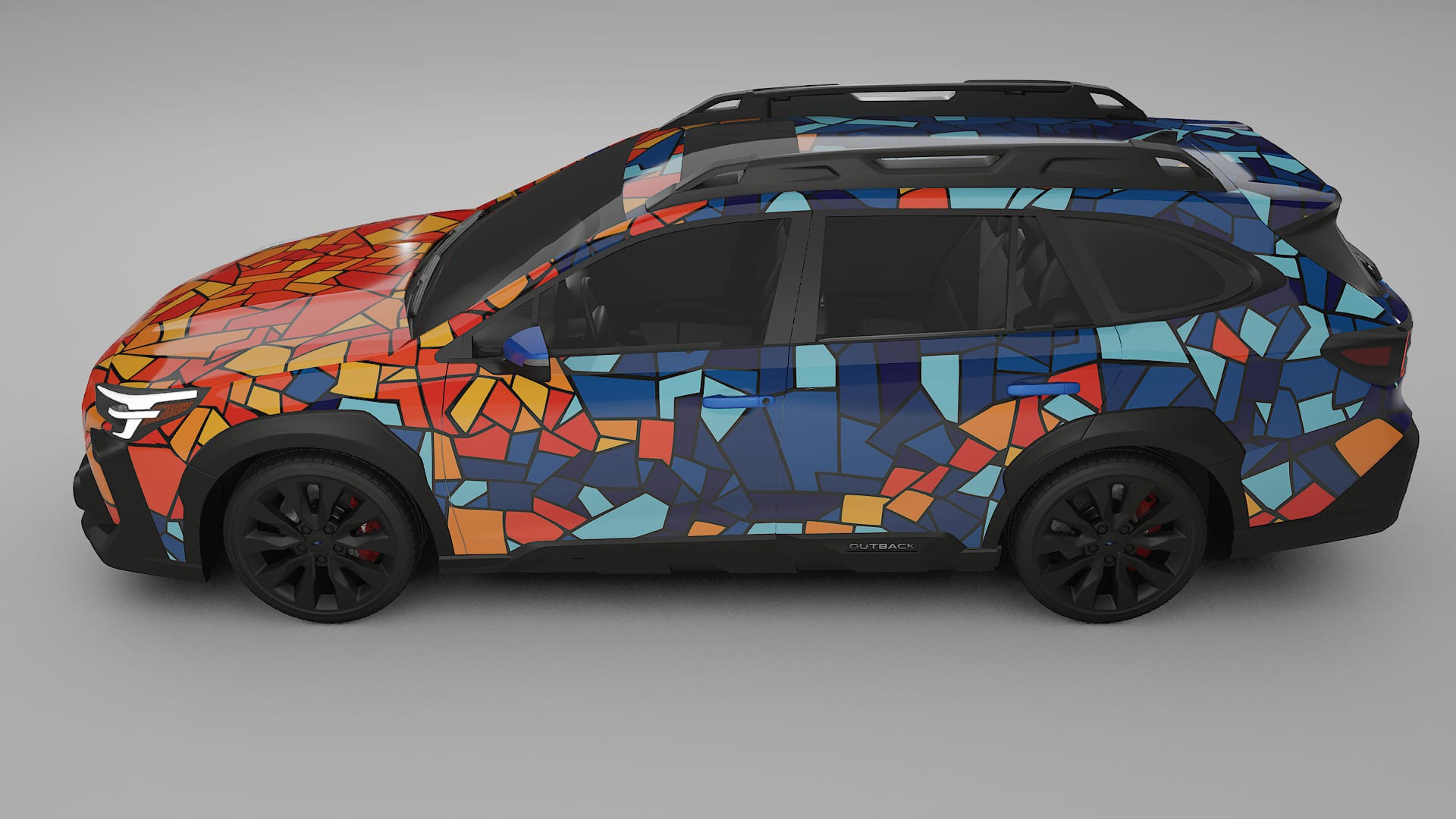 Subaru Outback VI BS prefacelift BARCELONA – Designový Wrap PPF Fólie na auto - tisknutelný polyuretan