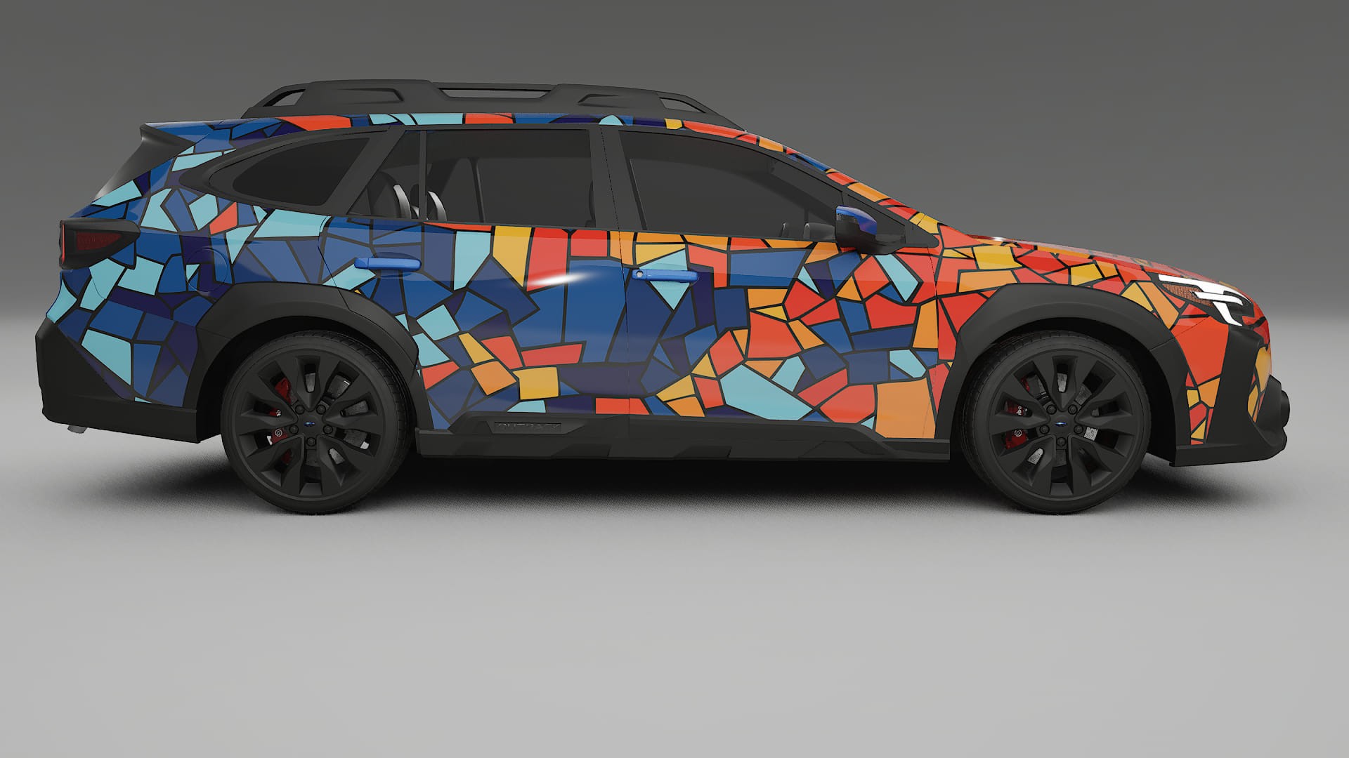 Subaru Outback VI BS prefacelift BARCELONA – Designový Wrap PPF Fólie na auto - tisknutelný polyuretan