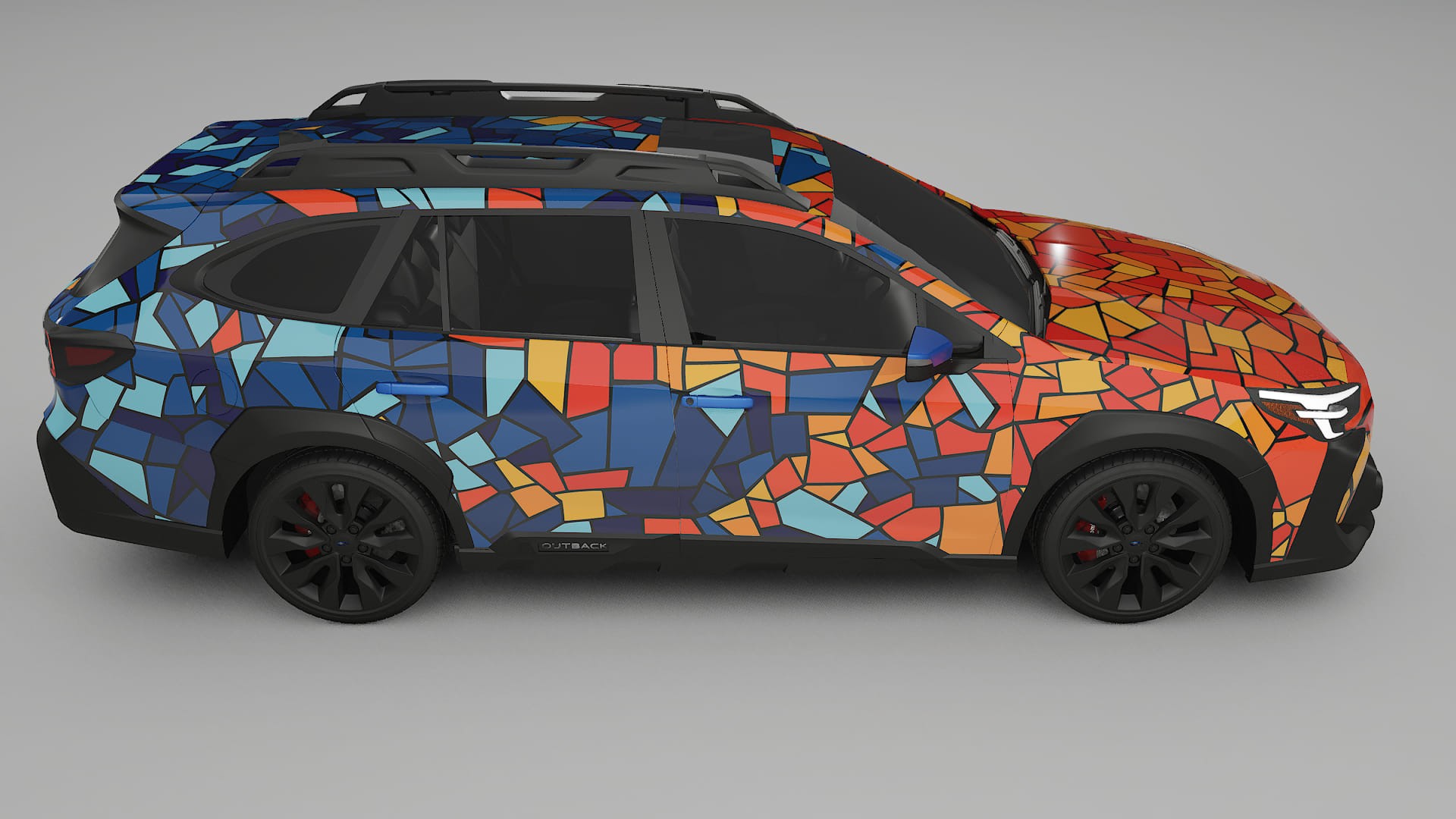 Subaru Outback VI BS prefacelift BARCELONA – Designový Wrap PPF Fólie na auto - tisknutelný polyuretan