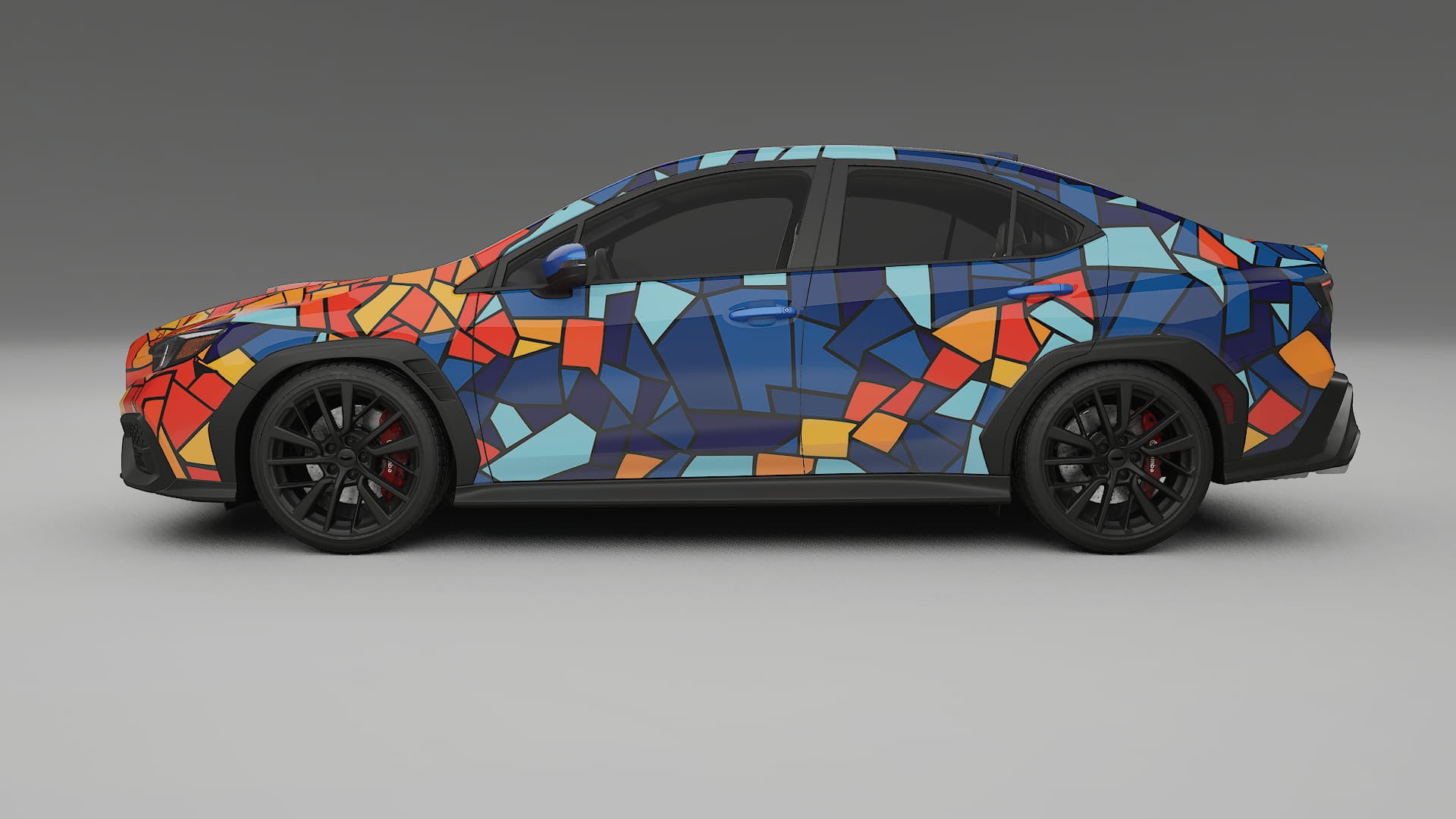 Subaru WRX VB BARCELONA – Designový Wrap PPF Fólie na auto - tisknutelný polyuretan
