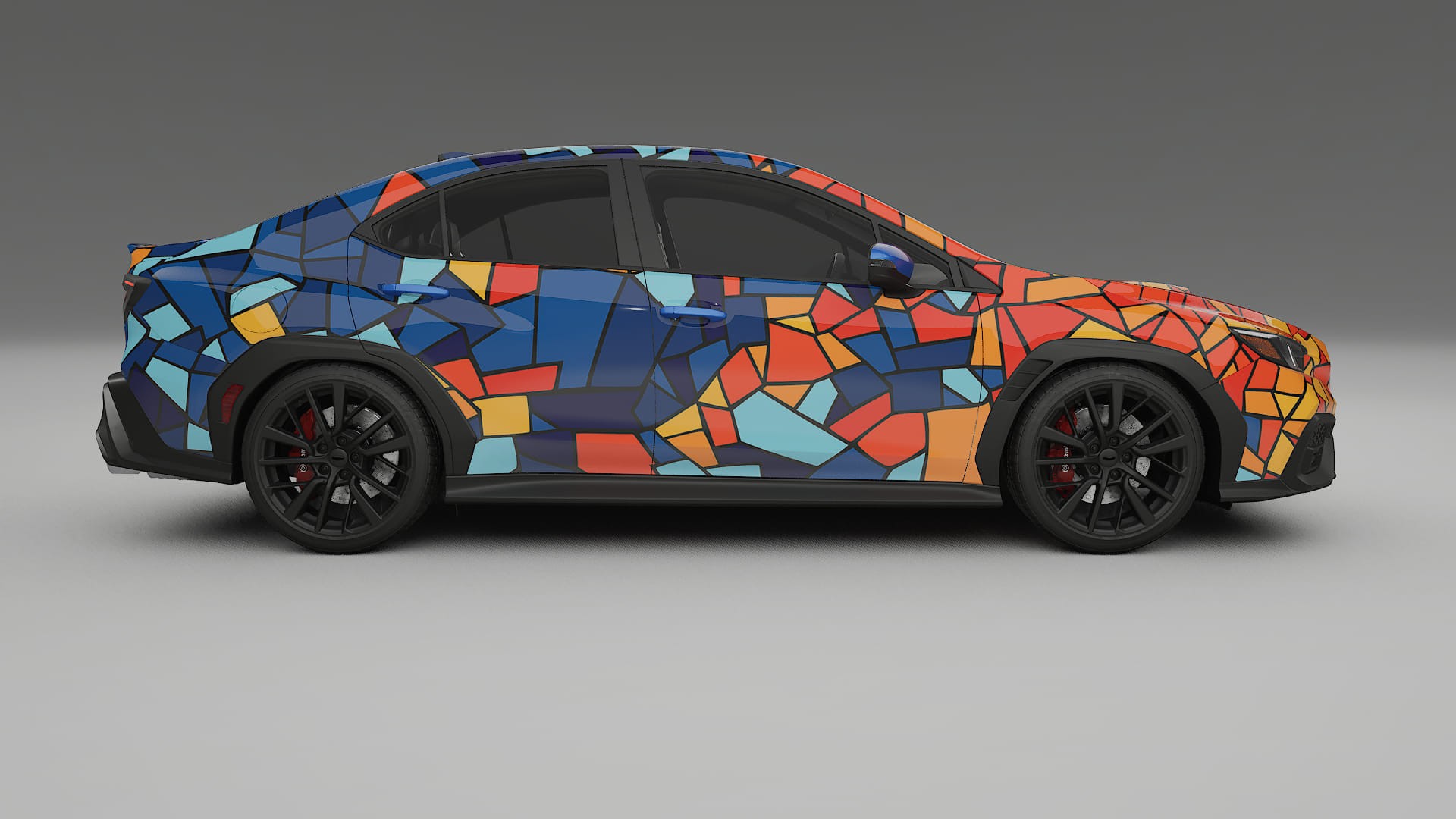 Subaru WRX VB BARCELONA – Designový Wrap PPF Fólie na auto - tisknutelný polyuretan