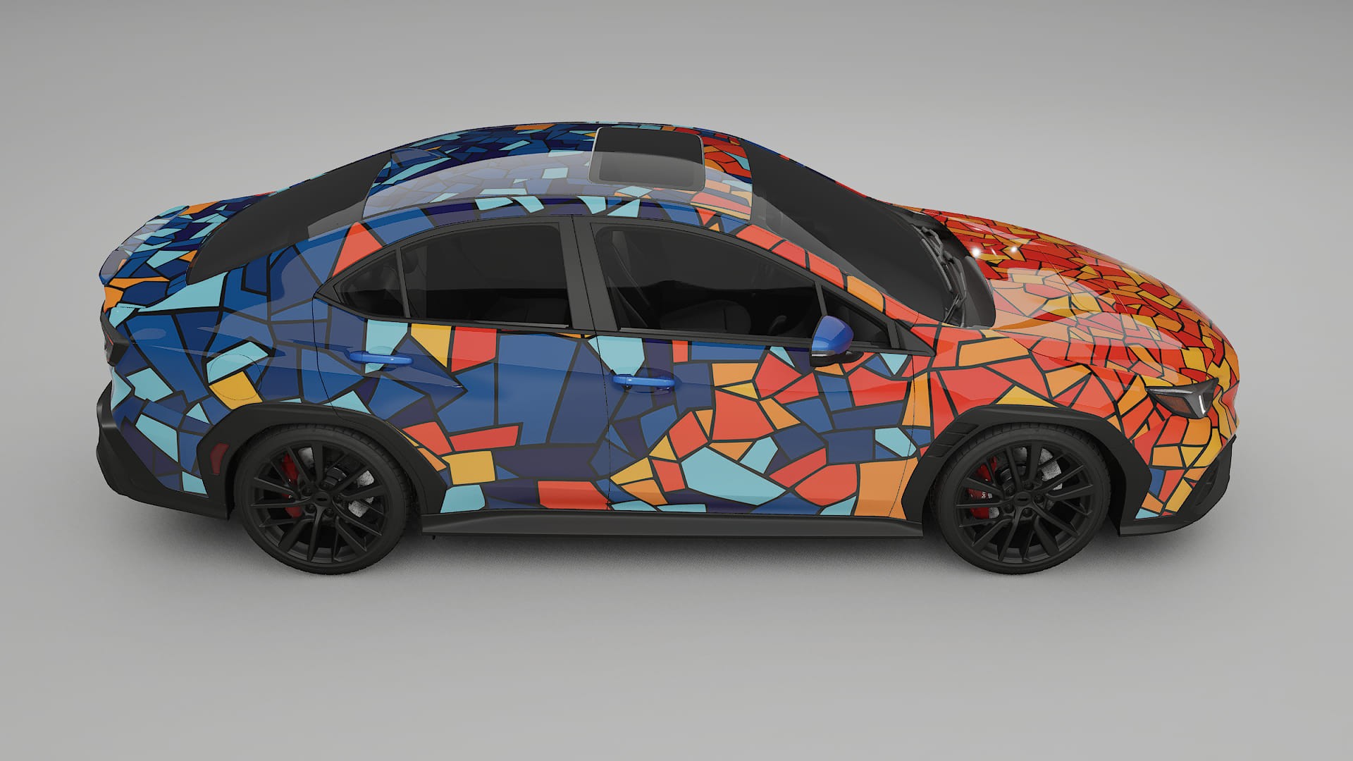 Subaru WRX VB BARCELONA – Designový Wrap PPF Fólie na auto - tisknutelný polyuretan