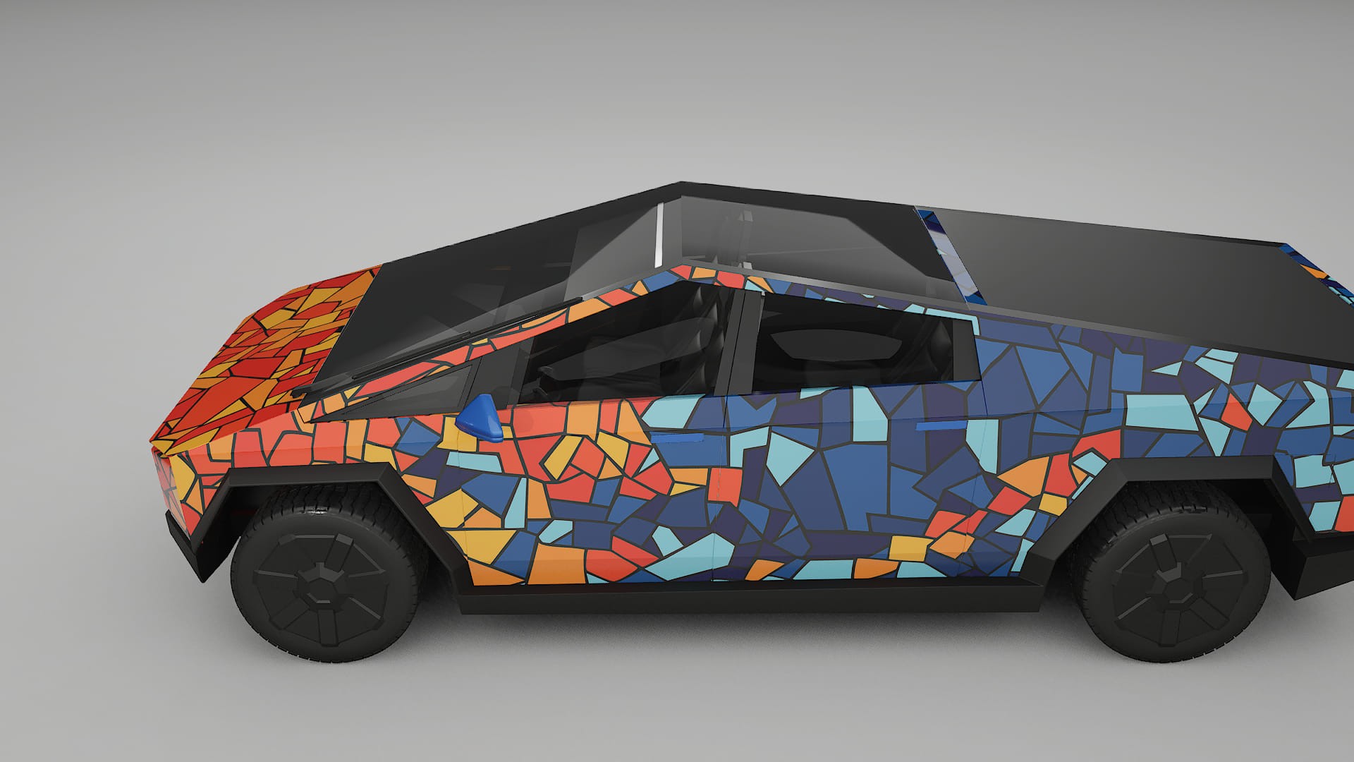 Tesla Cybertruck BARCELONA – Designový Wrap PPF Fólie na auto - tisknutelný polyuretan