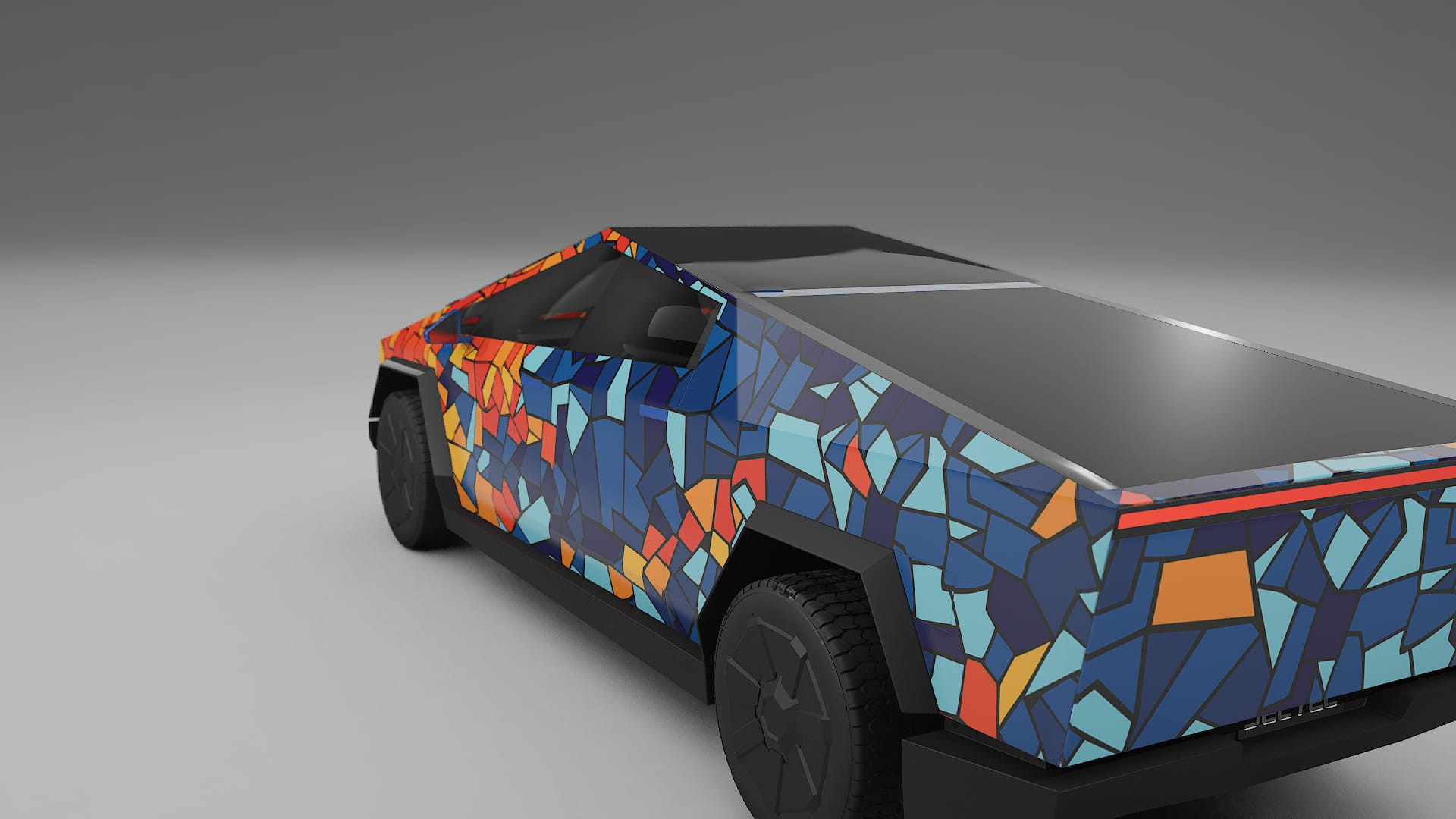 Tesla Cybertruck BARCELONA – Designový Wrap PPF Fólie na auto - tisknutelný polyuretan