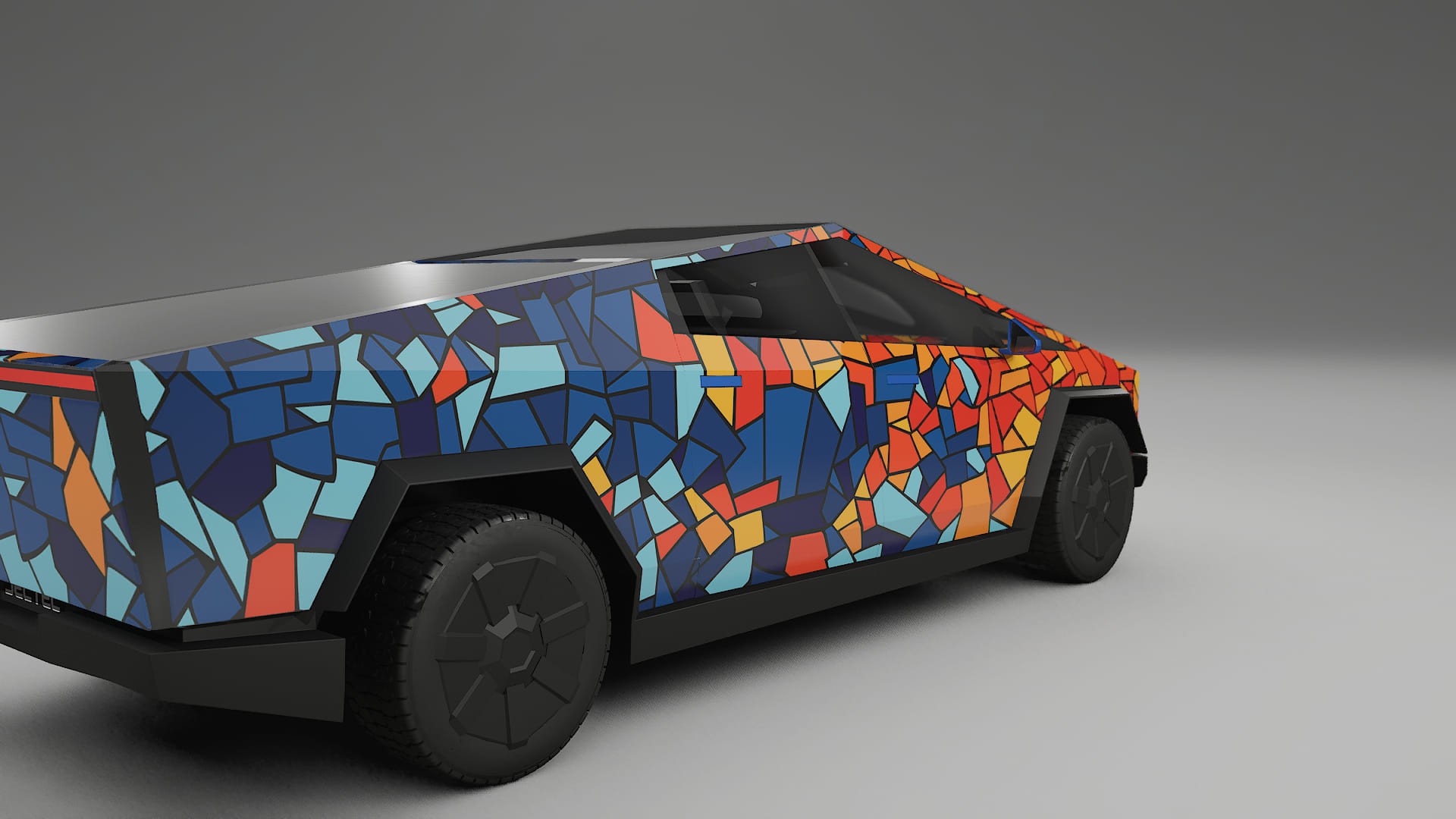 Tesla Cybertruck BARCELONA – Designový Wrap PPF Fólie na auto - tisknutelný polyuretan