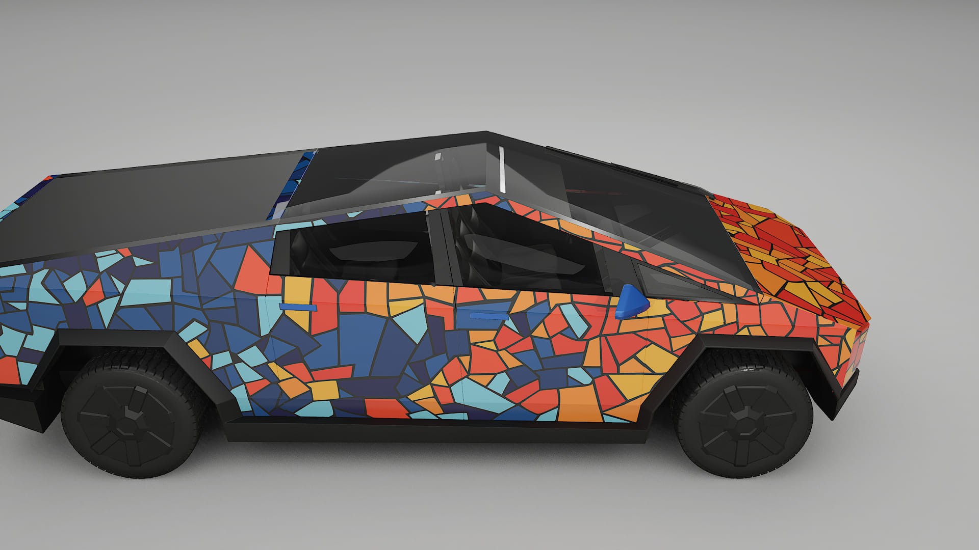 Tesla Cybertruck BARCELONA – Designový Wrap PPF Fólie na auto - tisknutelný polyuretan