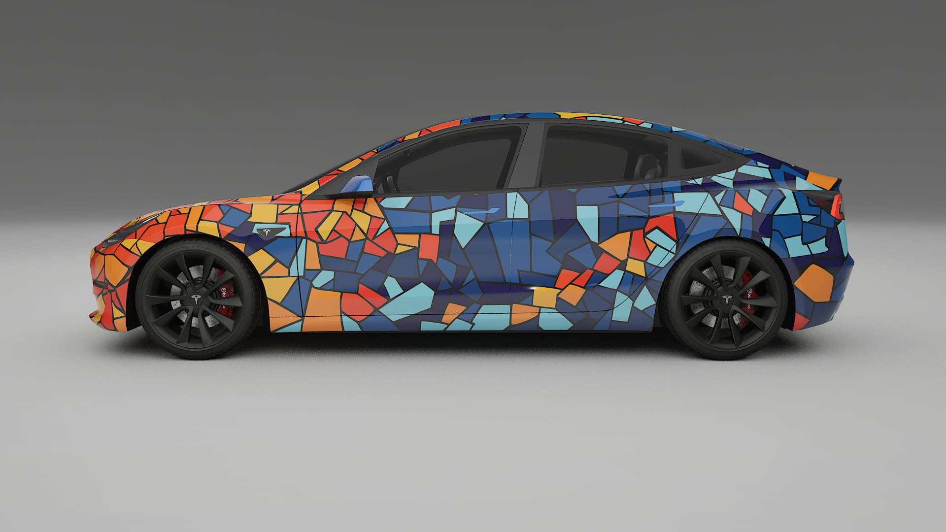 Tesla Model 3 BARCELONA – Designový Wrap PPF Fólie na auto - tisknutelný polyuretan