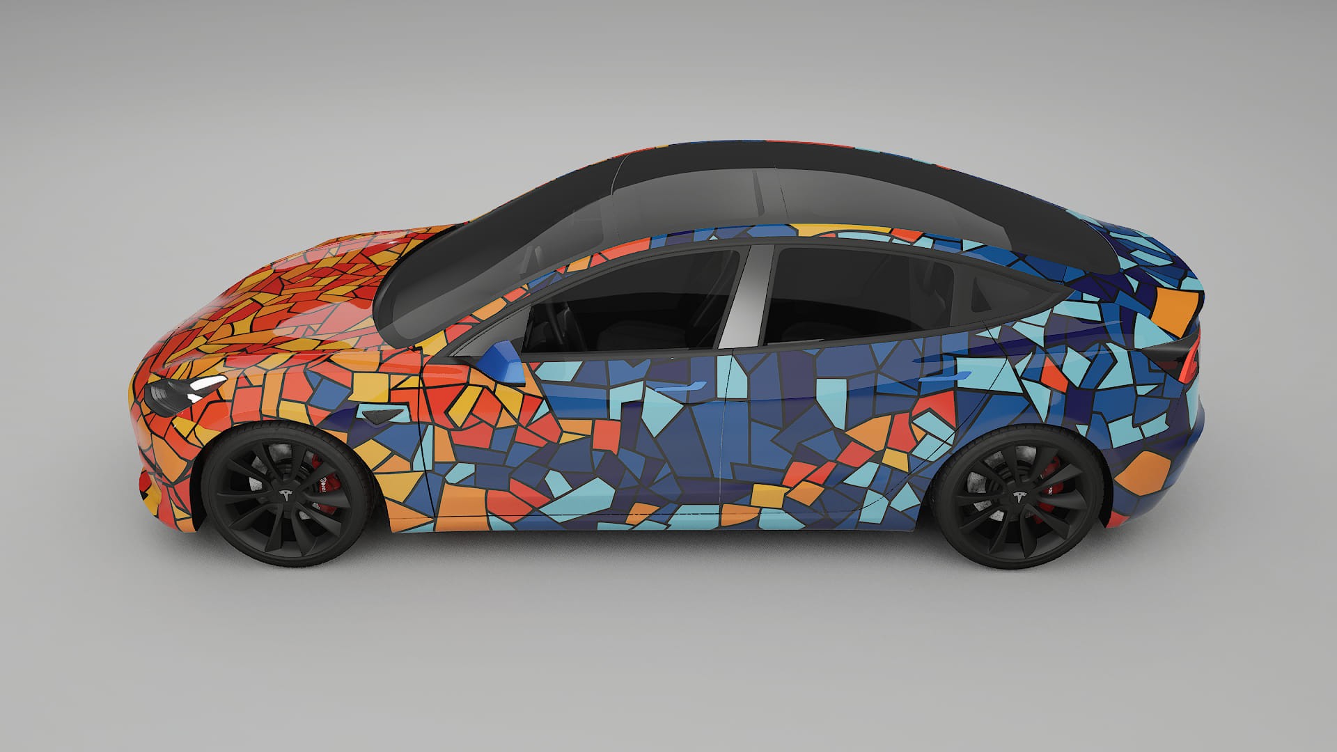 Tesla Model 3 BARCELONA – Designový Wrap PPF Fólie na auto - tisknutelný polyuretan