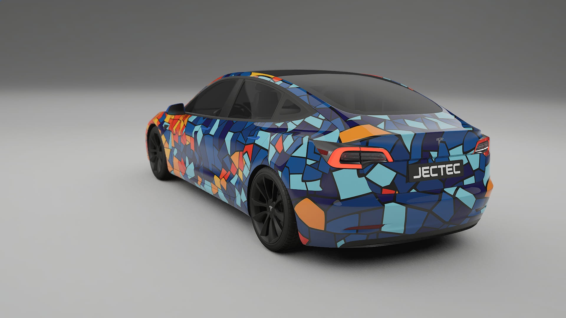 Tesla Model 3 BARCELONA – Designový Wrap PPF Fólie na auto - tisknutelný polyuretan