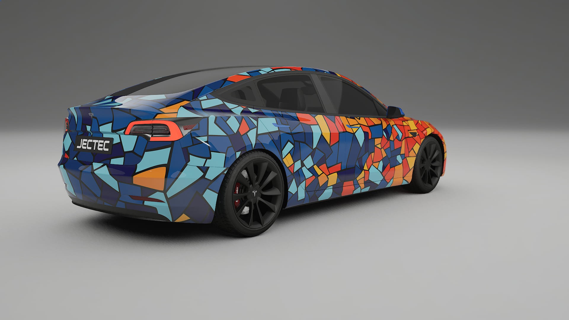 Tesla Model 3 BARCELONA – Designový Wrap PPF Fólie na auto - tisknutelný polyuretan