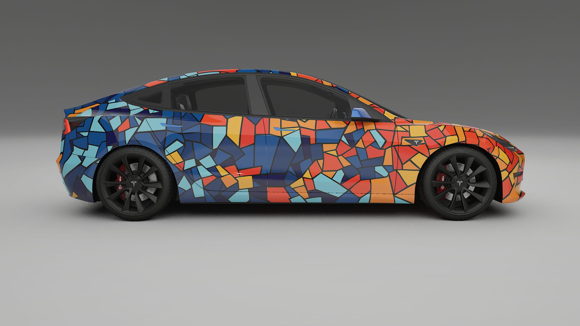 Tesla Model 3 BARCELONA – Designový Wrap PPF Fólie na auto - tisknutelný polyuretan