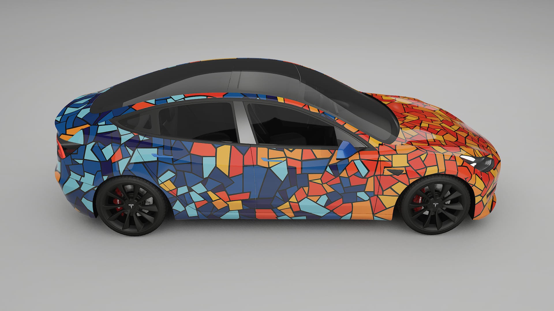 Tesla Model 3 BARCELONA – Designový Wrap PPF Fólie na auto - tisknutelný polyuretan