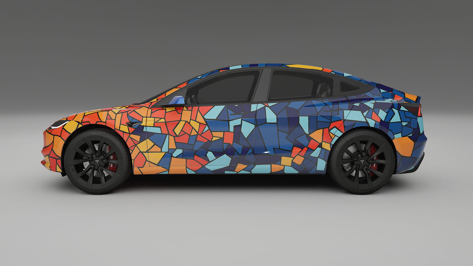 Tesla Model 3 Highland BARCELONA – Designový Wrap PPF Fólie na auto - tisknutelný polyuretan