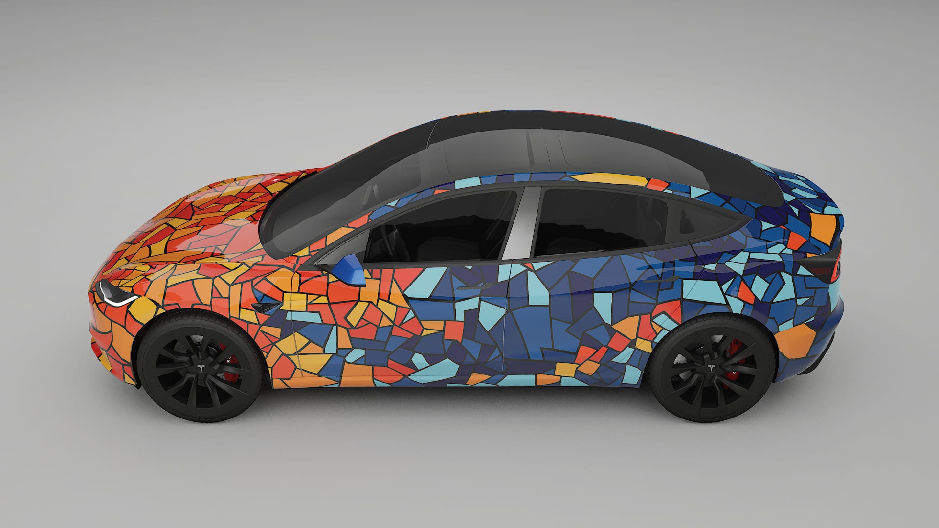 Tesla Model 3 Highland BARCELONA – Designový Wrap PPF Fólie na auto - tisknutelný polyuretan