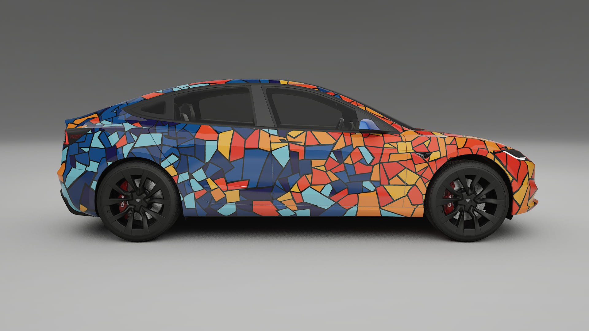 Tesla Model 3 Highland BARCELONA – Designový Wrap PPF Fólie na auto - tisknutelný polyuretan
