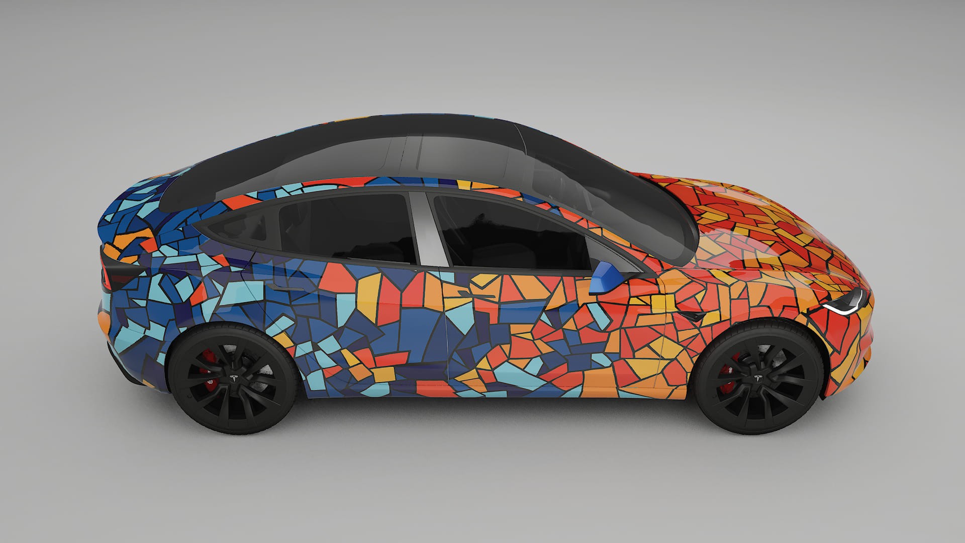 Tesla Model 3 Highland BARCELONA – Designový Wrap PPF Fólie na auto - tisknutelný polyuretan